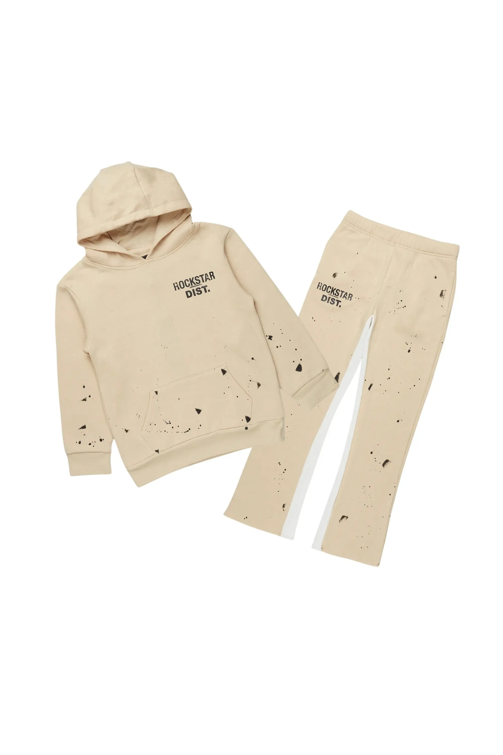 Boys Raffer Beige Stacked Flare Track Set sold by Rockstar Original