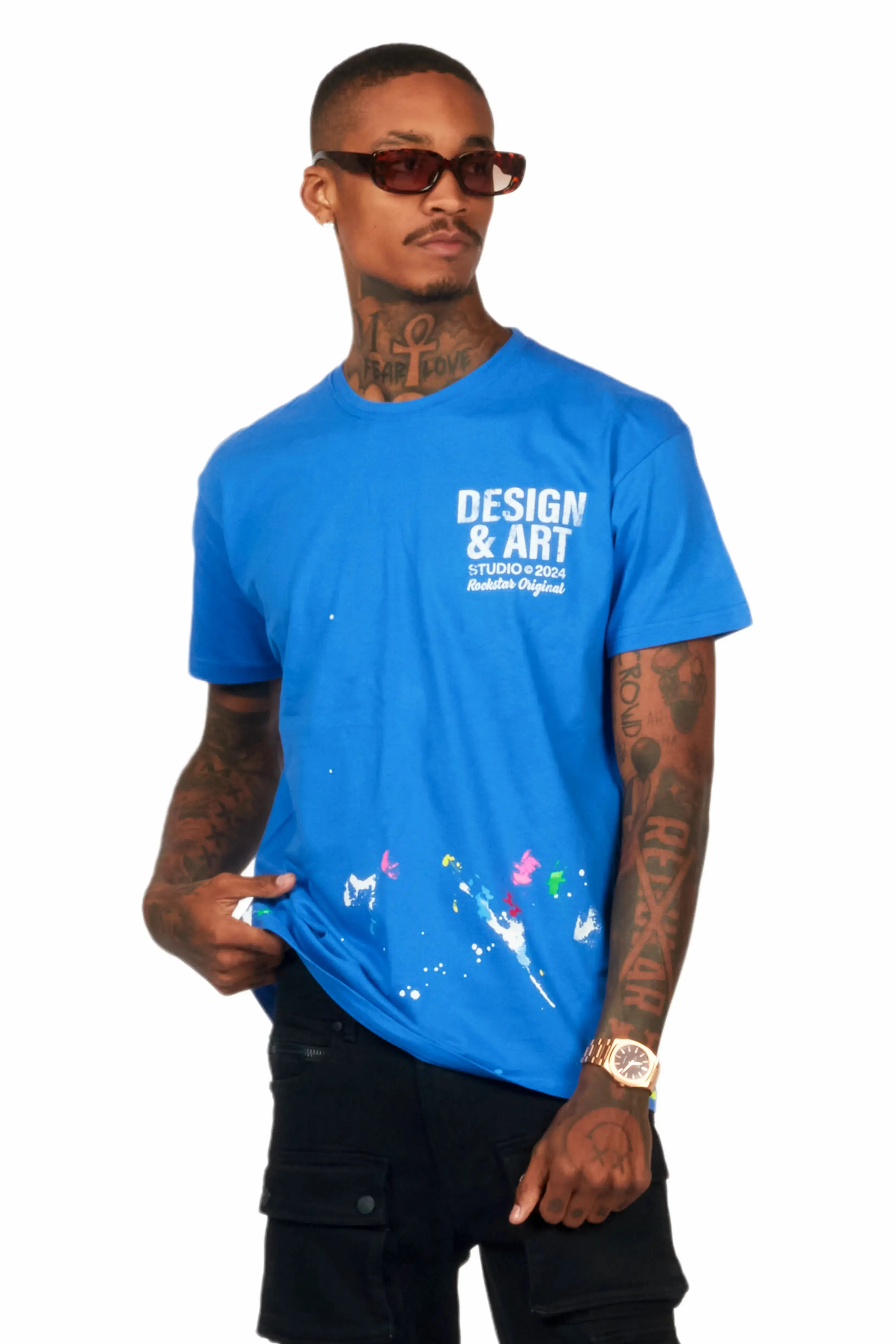 Mancha Royal/White Graphic T-Shirt sold by Rockstar Original product image thumbnail 3