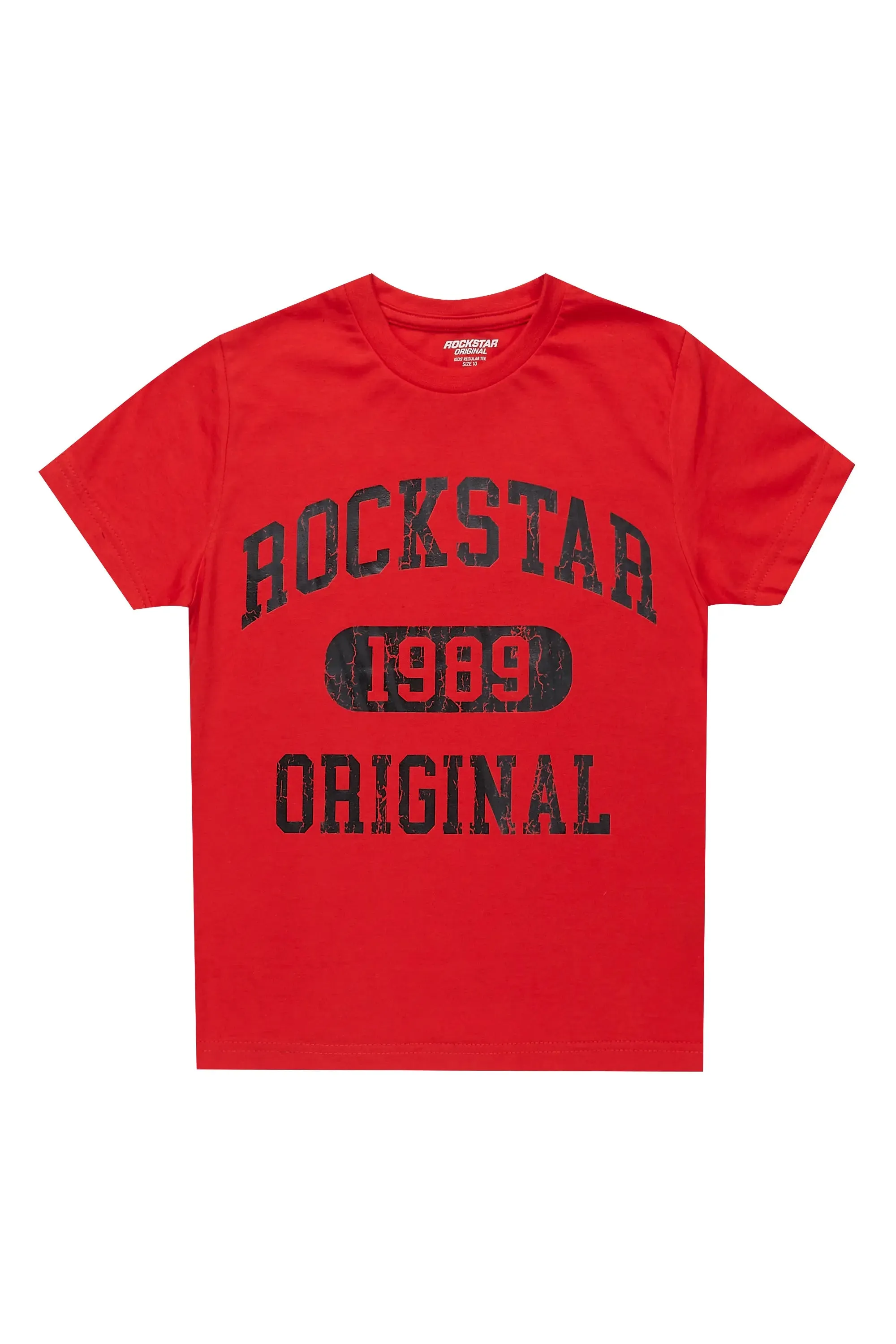 Boys Members Red Graphic T-Shirt sold by Rockstar Original