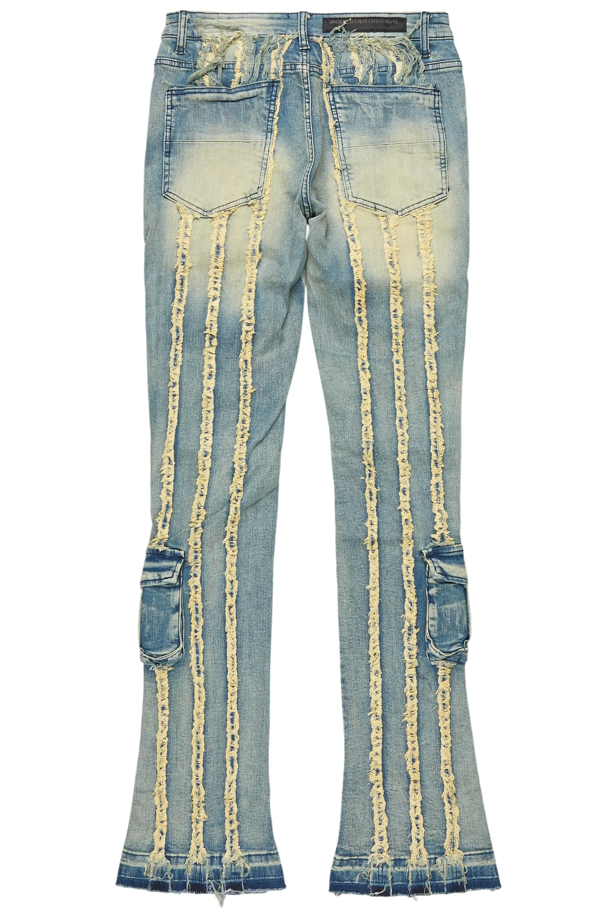 Frey Blue Stacked Flare Jean sold by Rockstar Original product image thumbnail 3