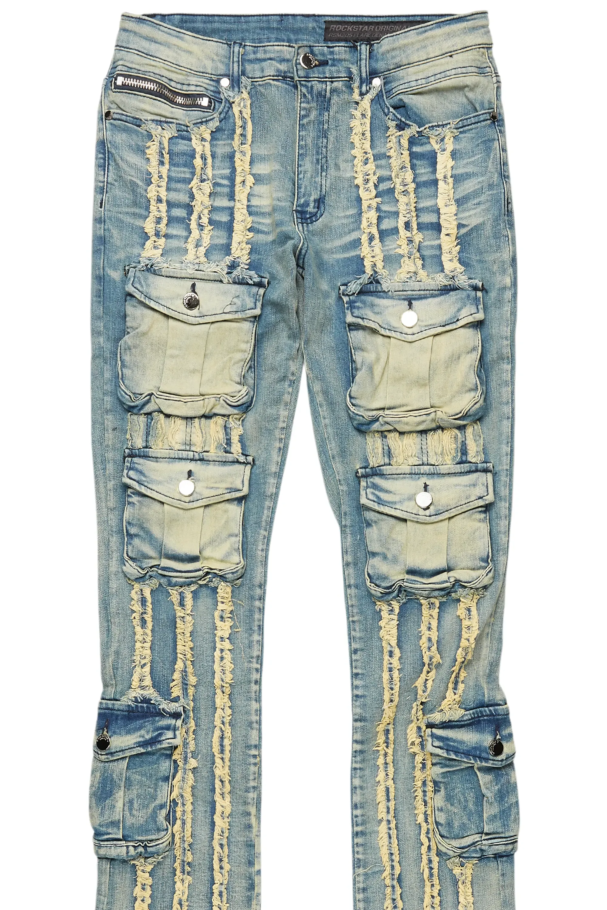 Frey Blue Stacked Flare Jean sold by Rockstar Original product image thumbnail 2