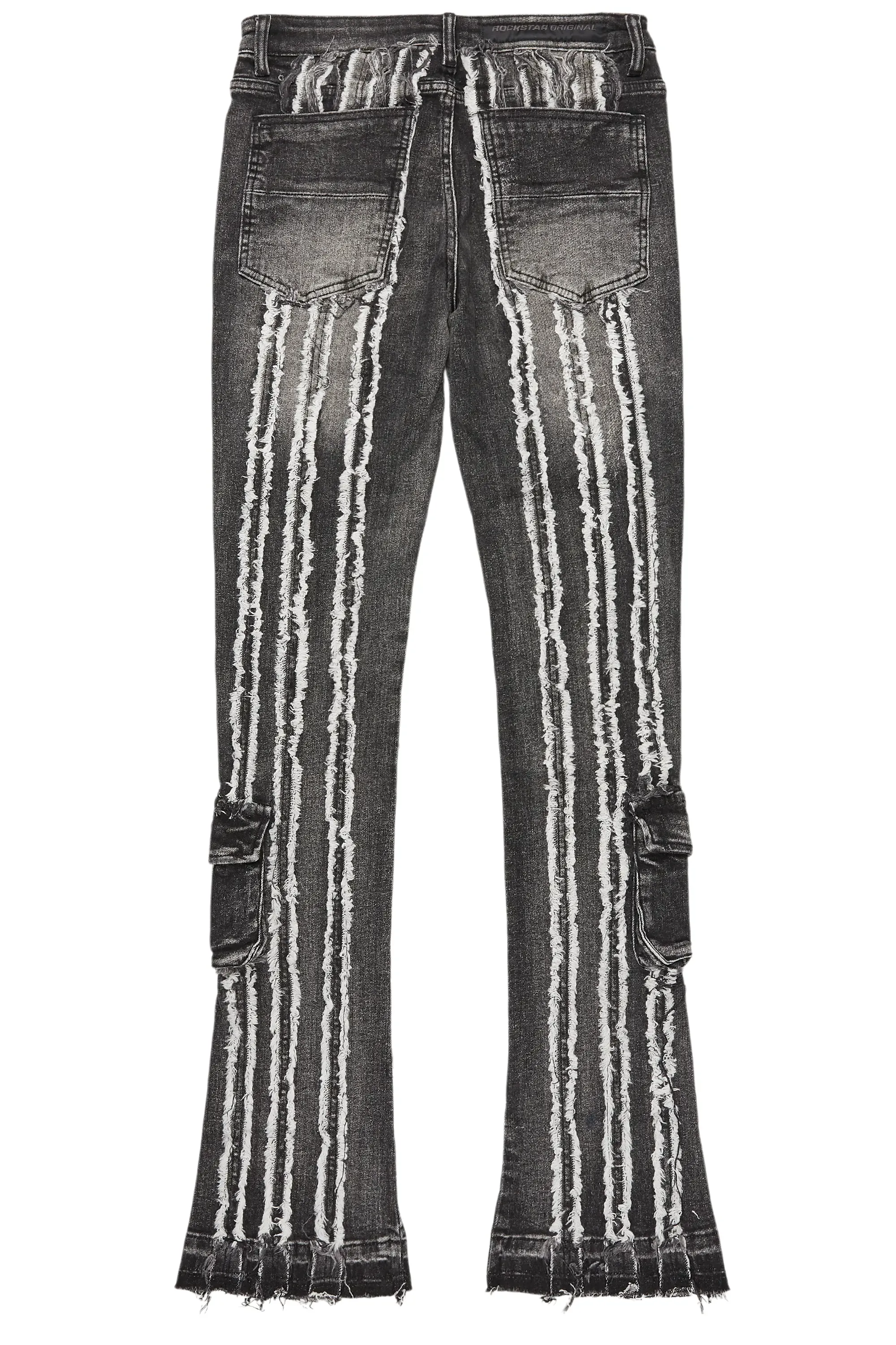 Frey Black Stacked Flare Jean sold by Rockstar Original product image thumbnail 3