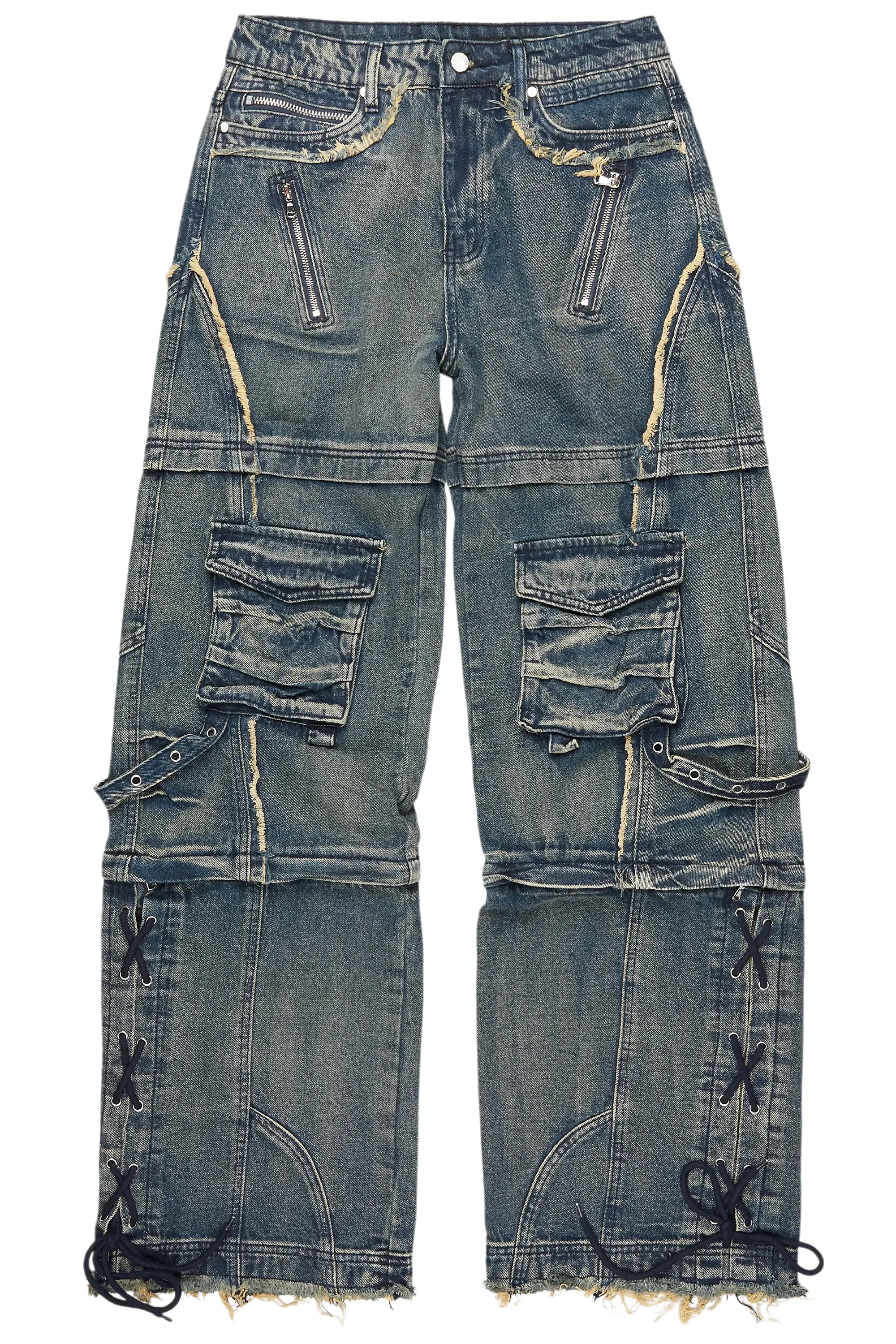 Three Maxi Blue Baggy Fit Jean sold by Rockstar Original