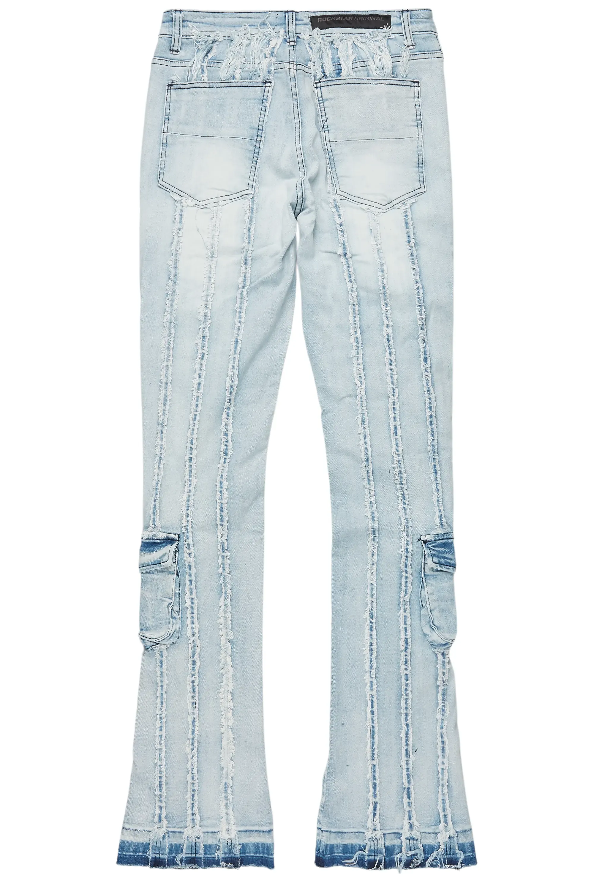 Frey Light Blue Stacked Flare Jean sold by Rockstar Original product image thumbnail 3
