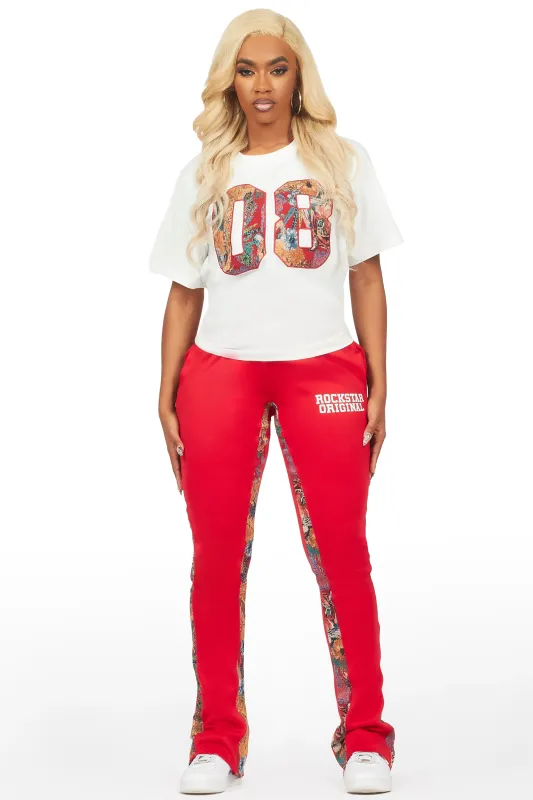 Linnea White/Red T-Shirt Tapestry Trackset sold by Rockstar Original
