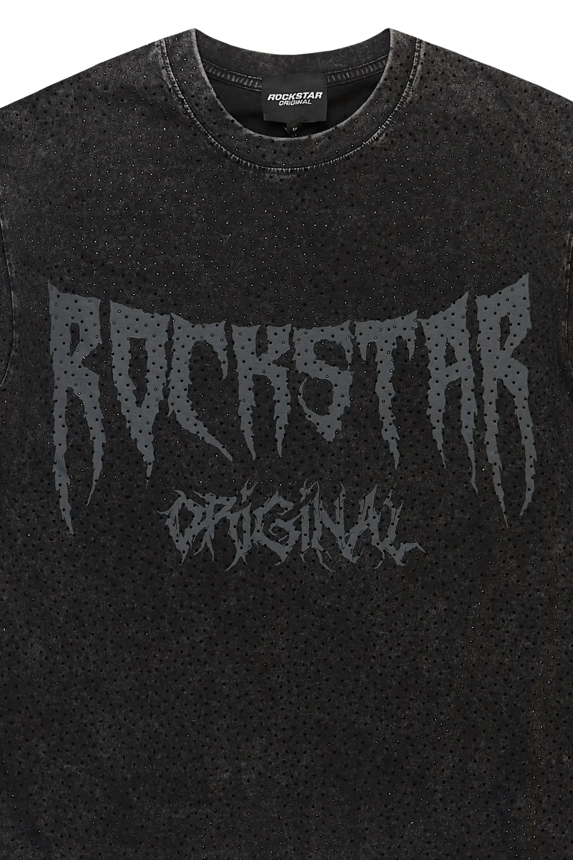 Andros Black Graphic Rhinestone T-Shirt sold by Rockstar Original product image thumbnail 2