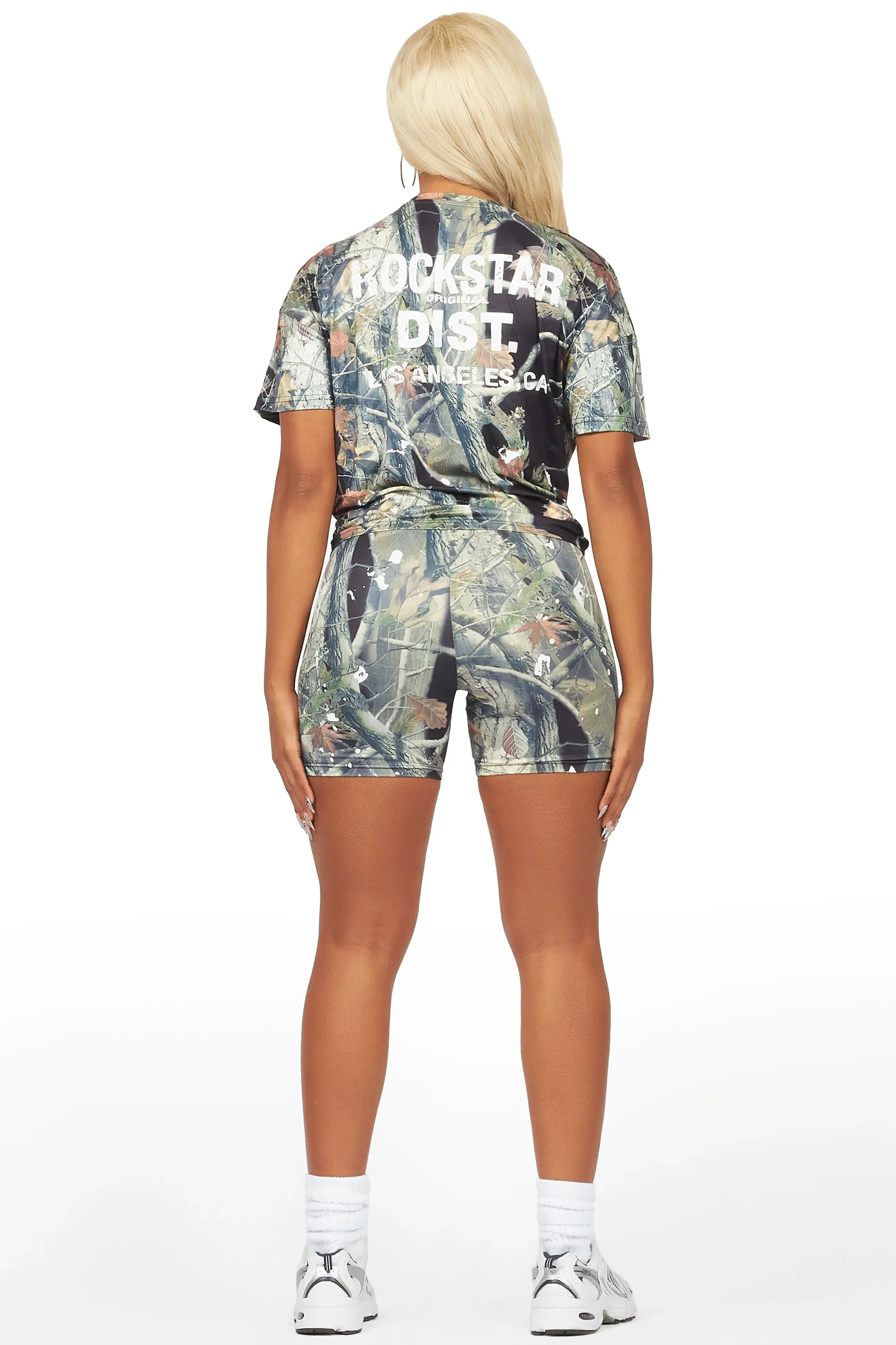 Living For It Black Tree Camo Bike Short Set sold by Rockstar Original product image thumbnail 5