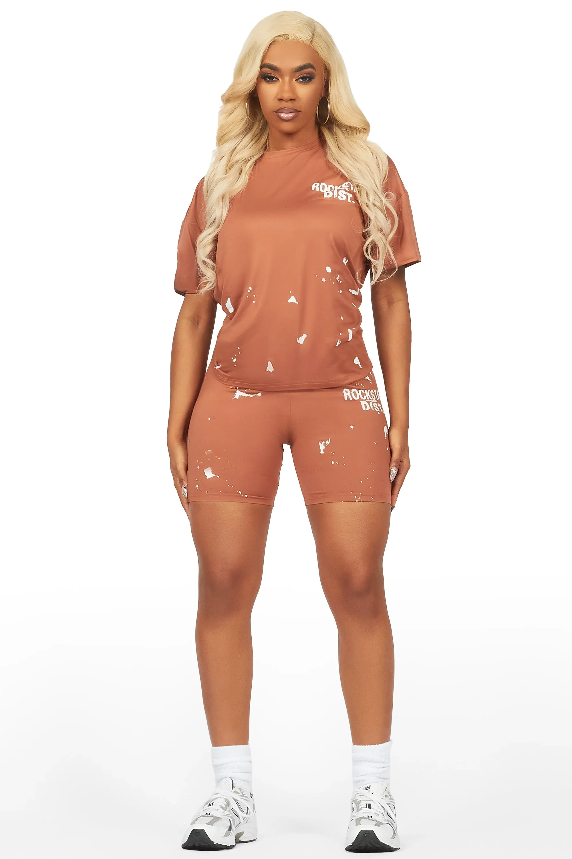 Living For It Mocha Bike Short Set sold by Rockstar Original