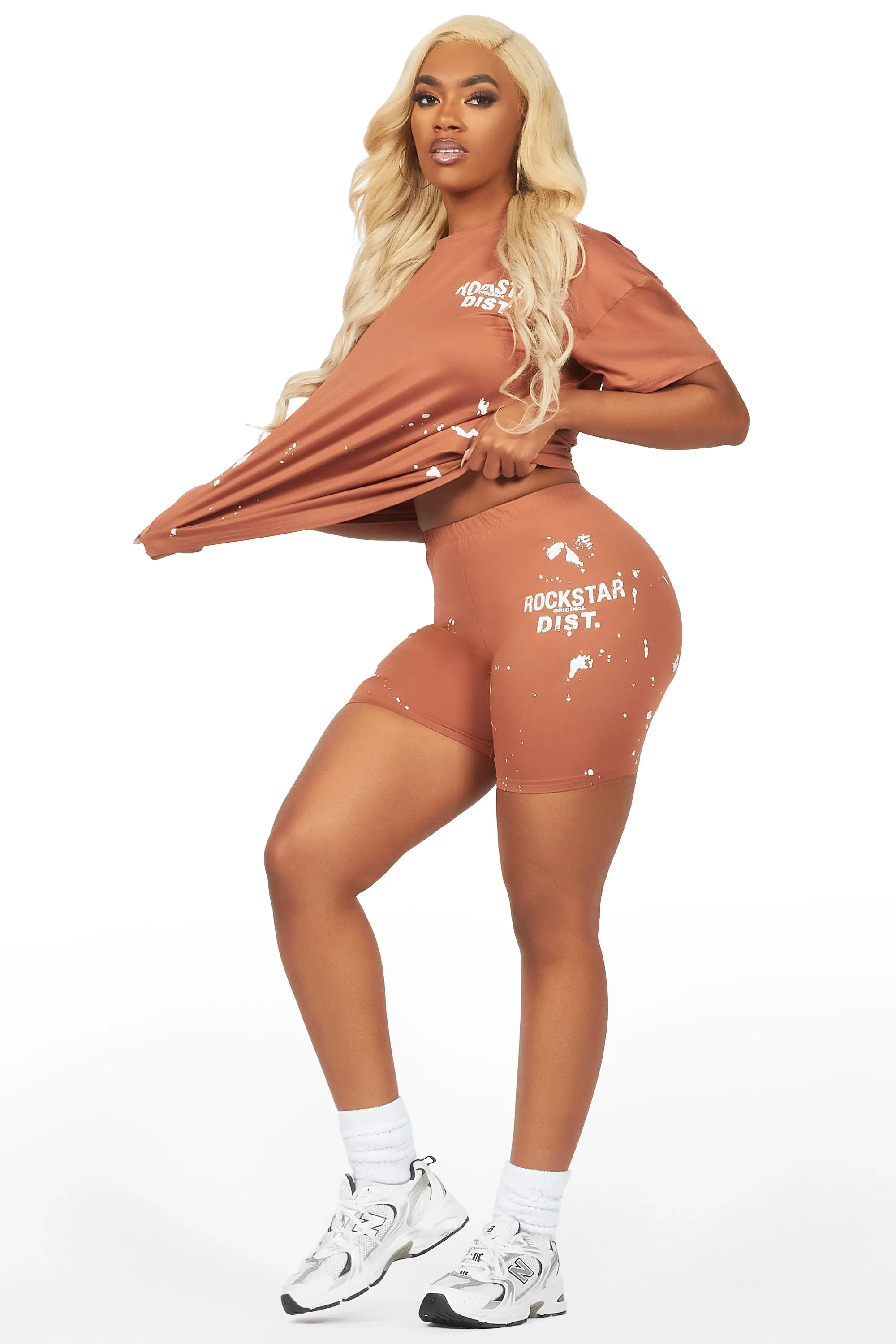 Living For It Mocha Bike Short Set sold by Rockstar Original product image thumbnail 2