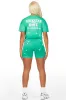 Living For It Green Bike Short Set sold by Rockstar Original
