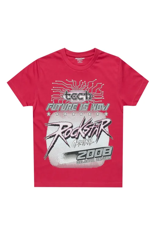 Girls Ameya Fuchsia Graphic T-Shirt sold by Rockstar Original