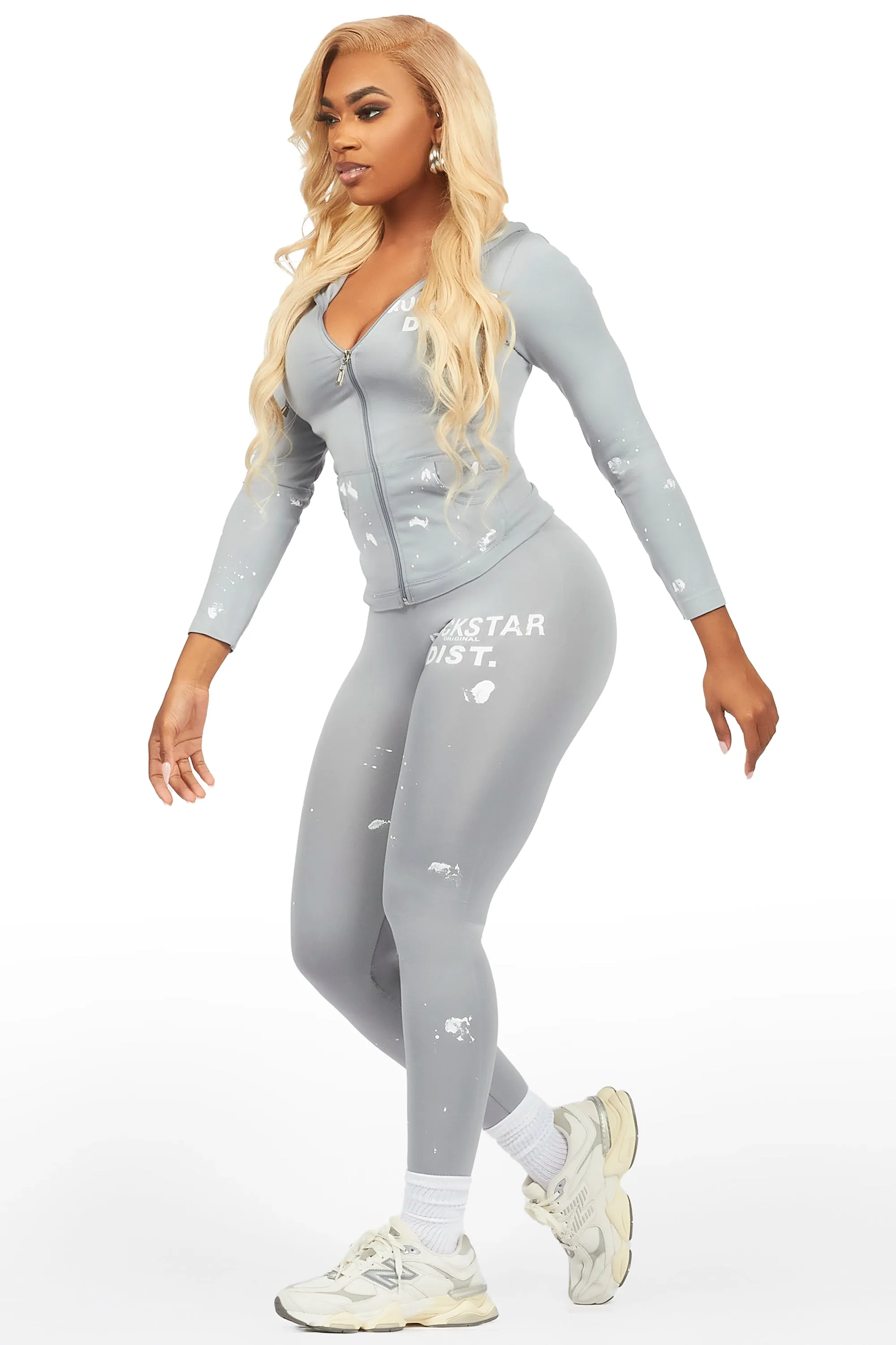 Nikki Grey Painted Active Set sold by Rockstar Original product image thumbnail 4