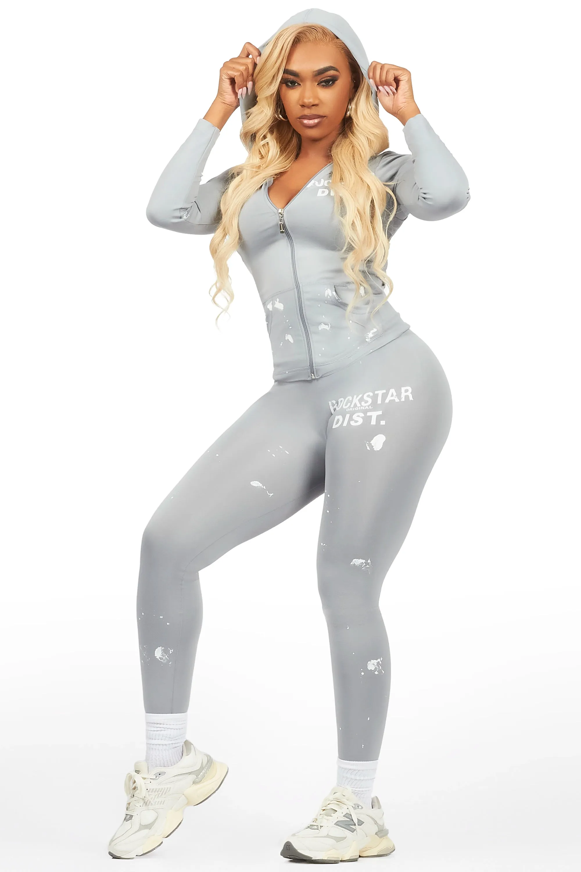 Nikki Grey Painted Active Set sold by Rockstar Original product image thumbnail 3