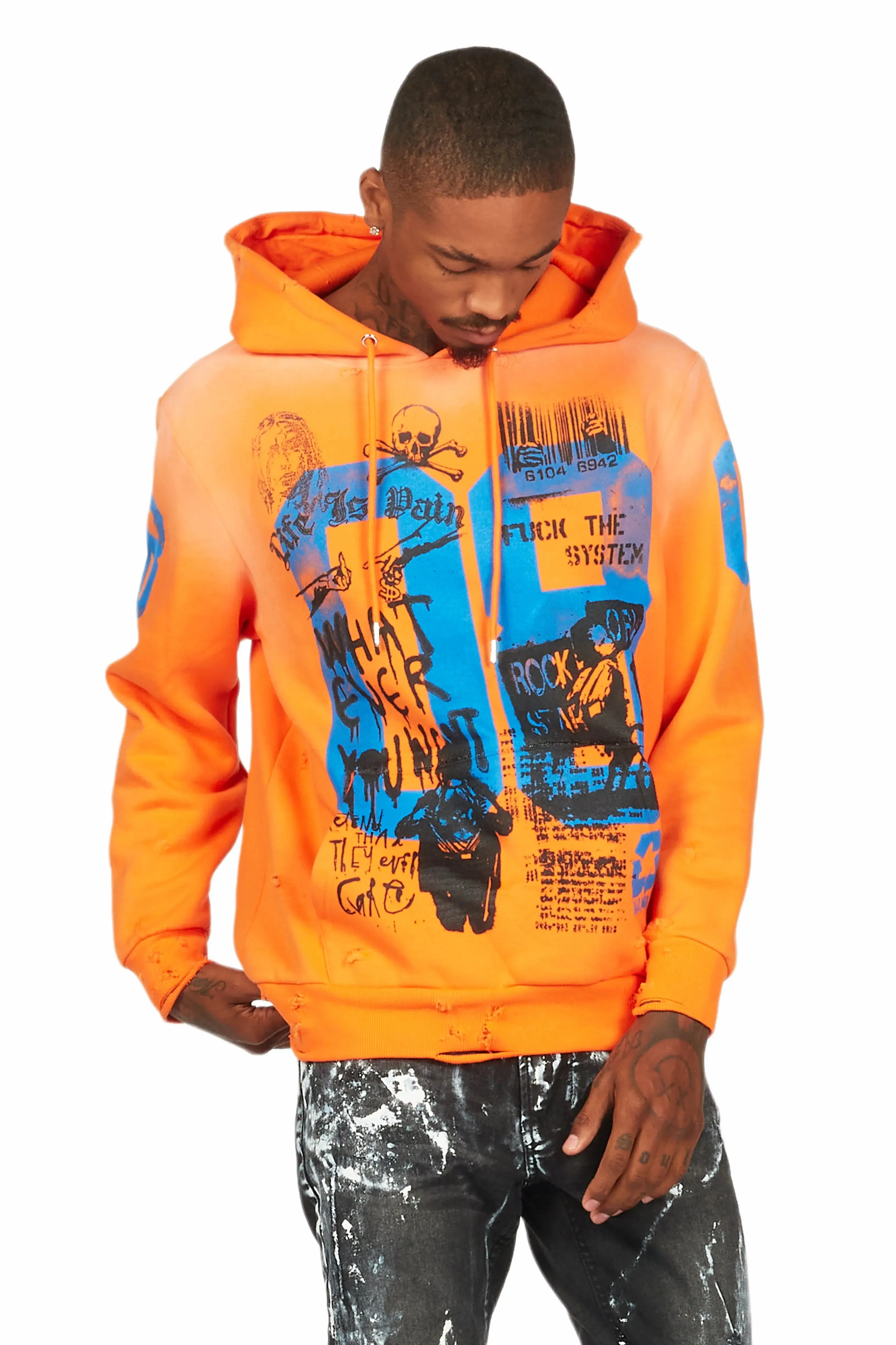 Grill Orange Graphic Hoodie sold by Rockstar Original product image thumbnail 5