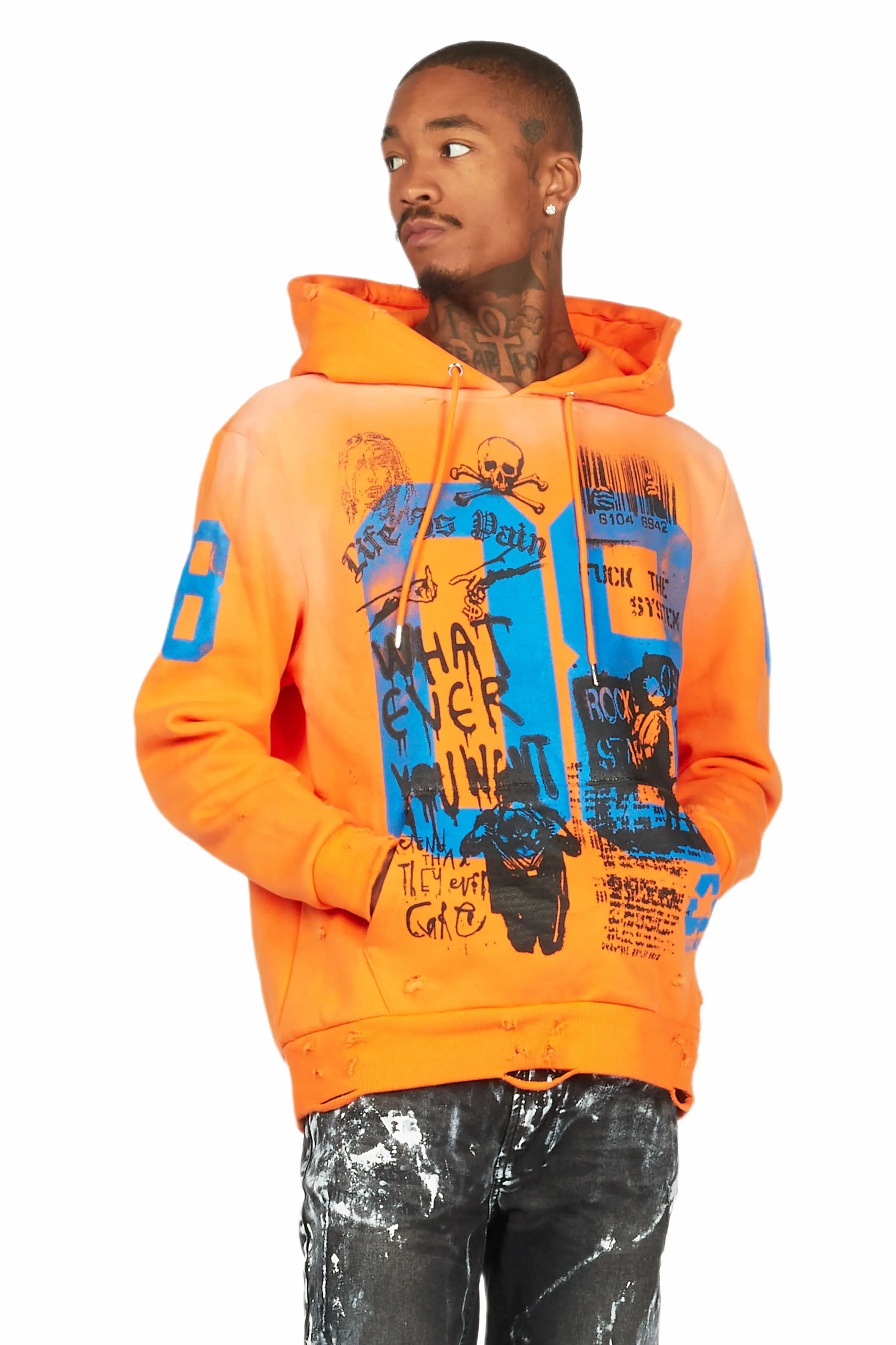 Grill Orange Graphic Hoodie sold by Rockstar Original product image thumbnail 2
