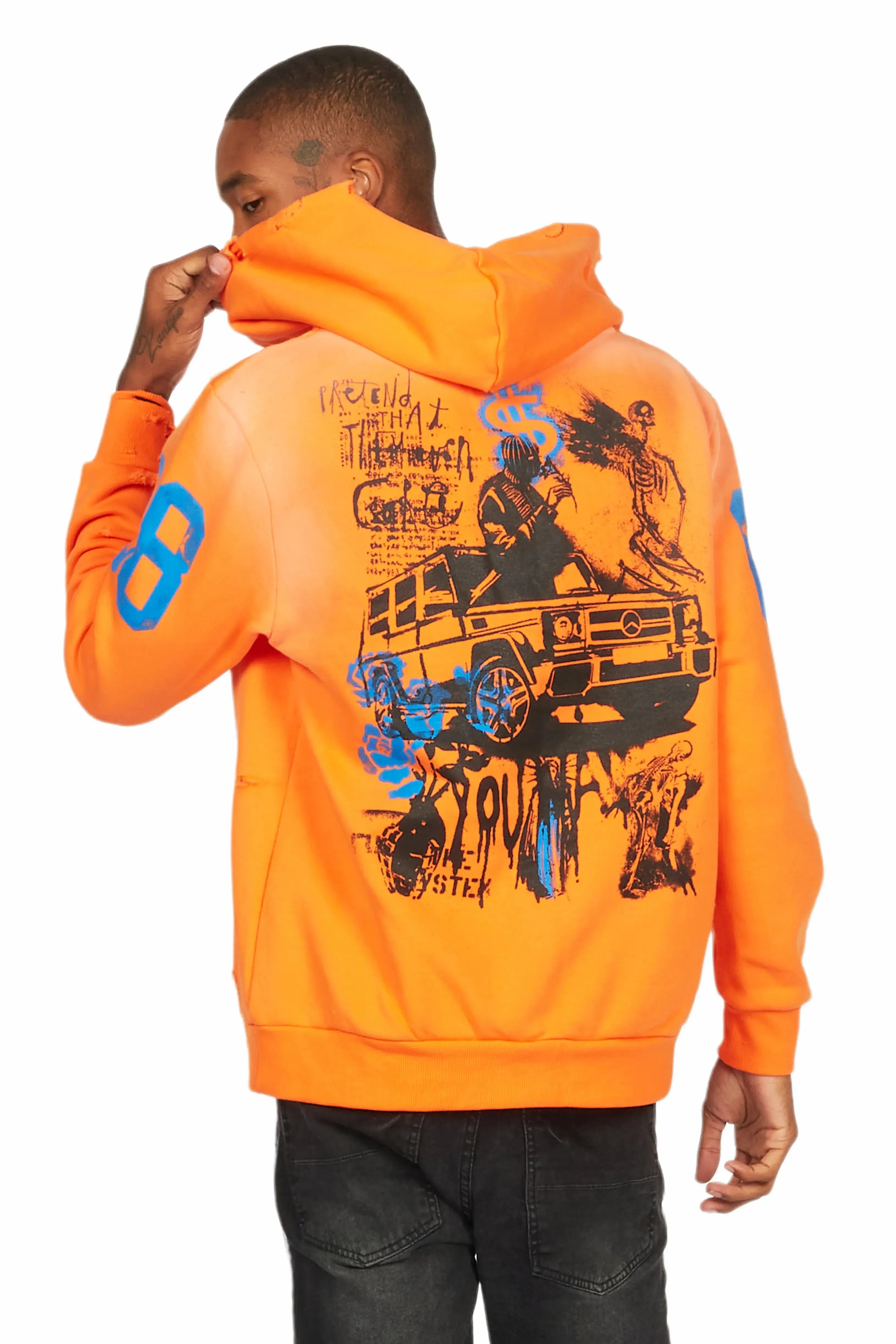 Grill Orange Graphic Hoodie sold by Rockstar Original product image thumbnail 3
