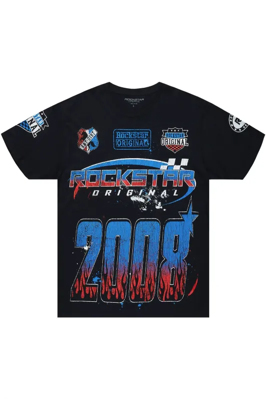 Amos Black/Multi Graphic T-Shirt sold by Rockstar Original