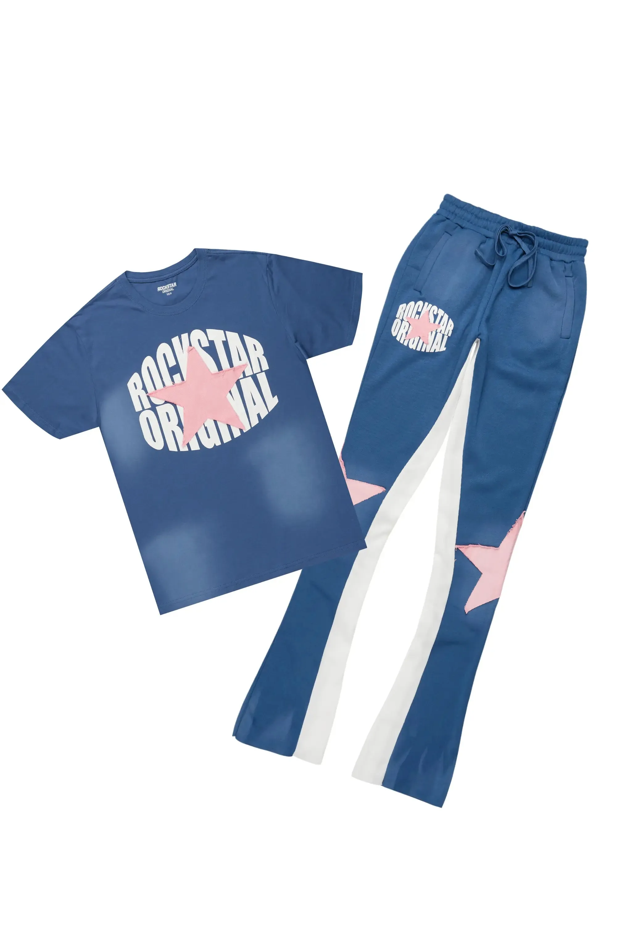 Kaliyah Navy T-Shirt Trackset sold by Rockstar Original