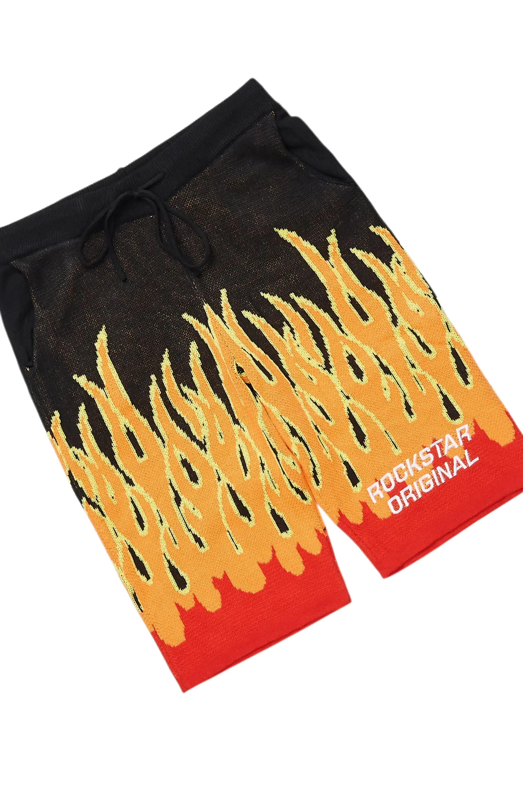 Boys Roeland Black Flame Short Set sold by Rockstar Original product image thumbnail 3