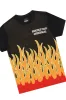 Boys Roeland Black Flame Short Set sold by Rockstar Original