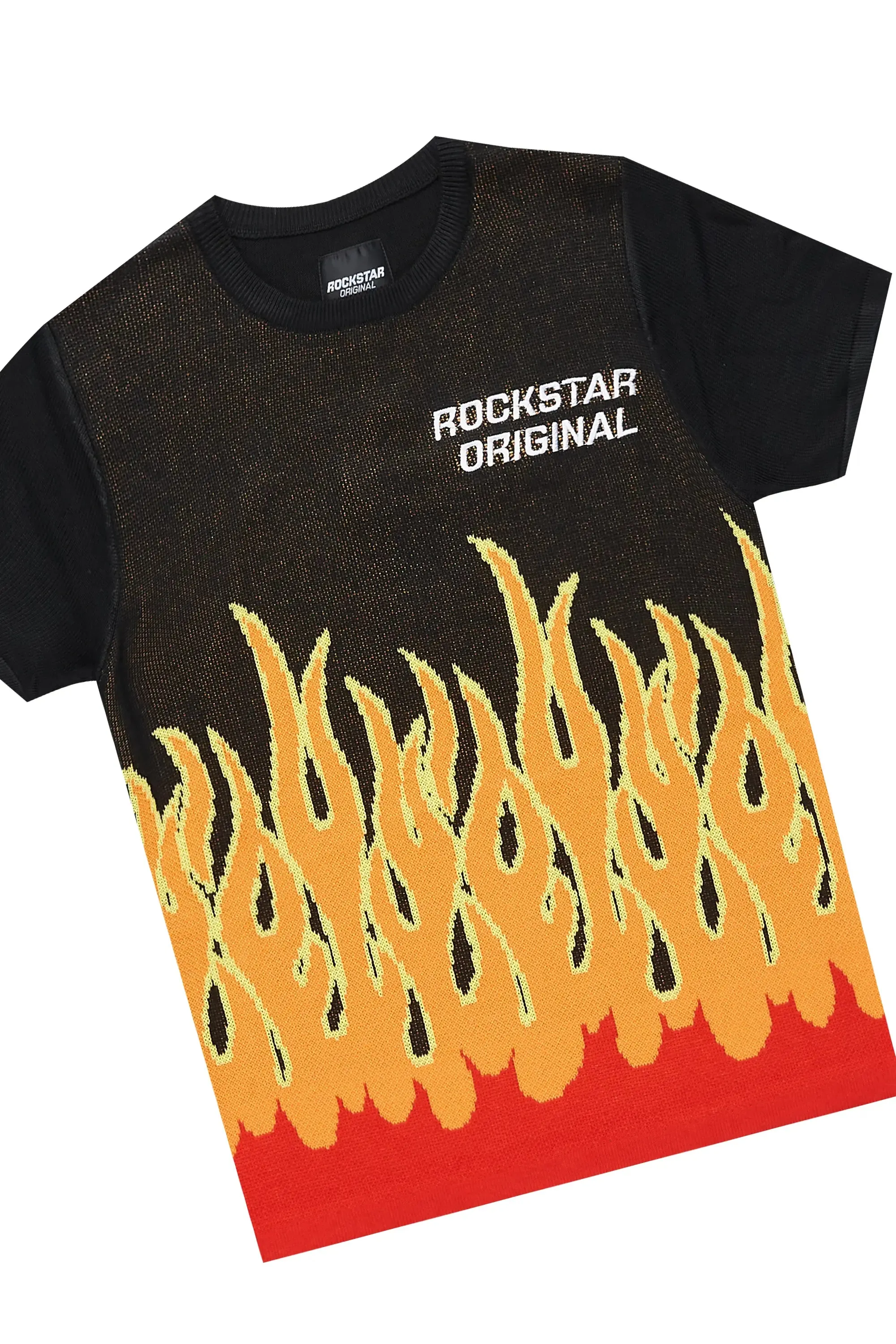 Boys Roeland Black Flame Short Set sold by Rockstar Original product image thumbnail 2