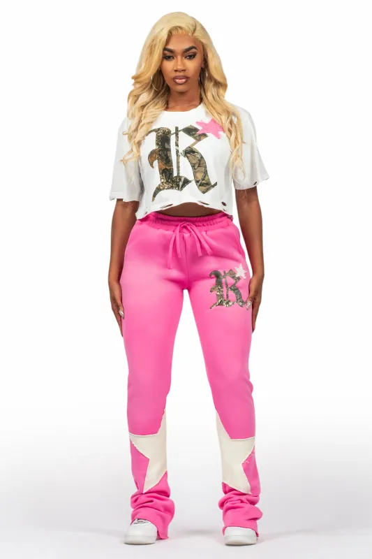 Delgera White/Pink T-Shirt Trackset sold by Rockstar Original