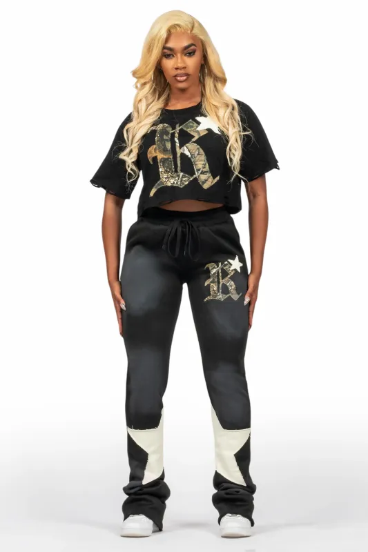 Delgera Black T-Shirt Trackset sold by Rockstar Original