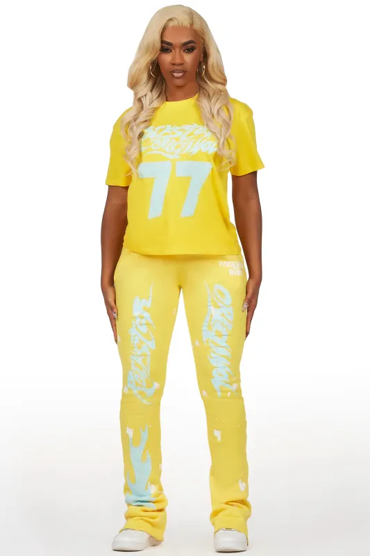 Tayonna Yellow T-Shirt Trackset sold by Rockstar Original