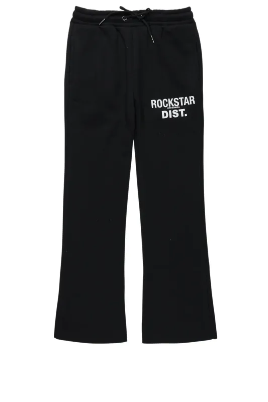 Boys Alpine Black Stacked Trackpant sold by Rockstar Original