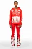 Amos Red/White Hoodie/Stacked Flare Track Set sold by Rockstar Original