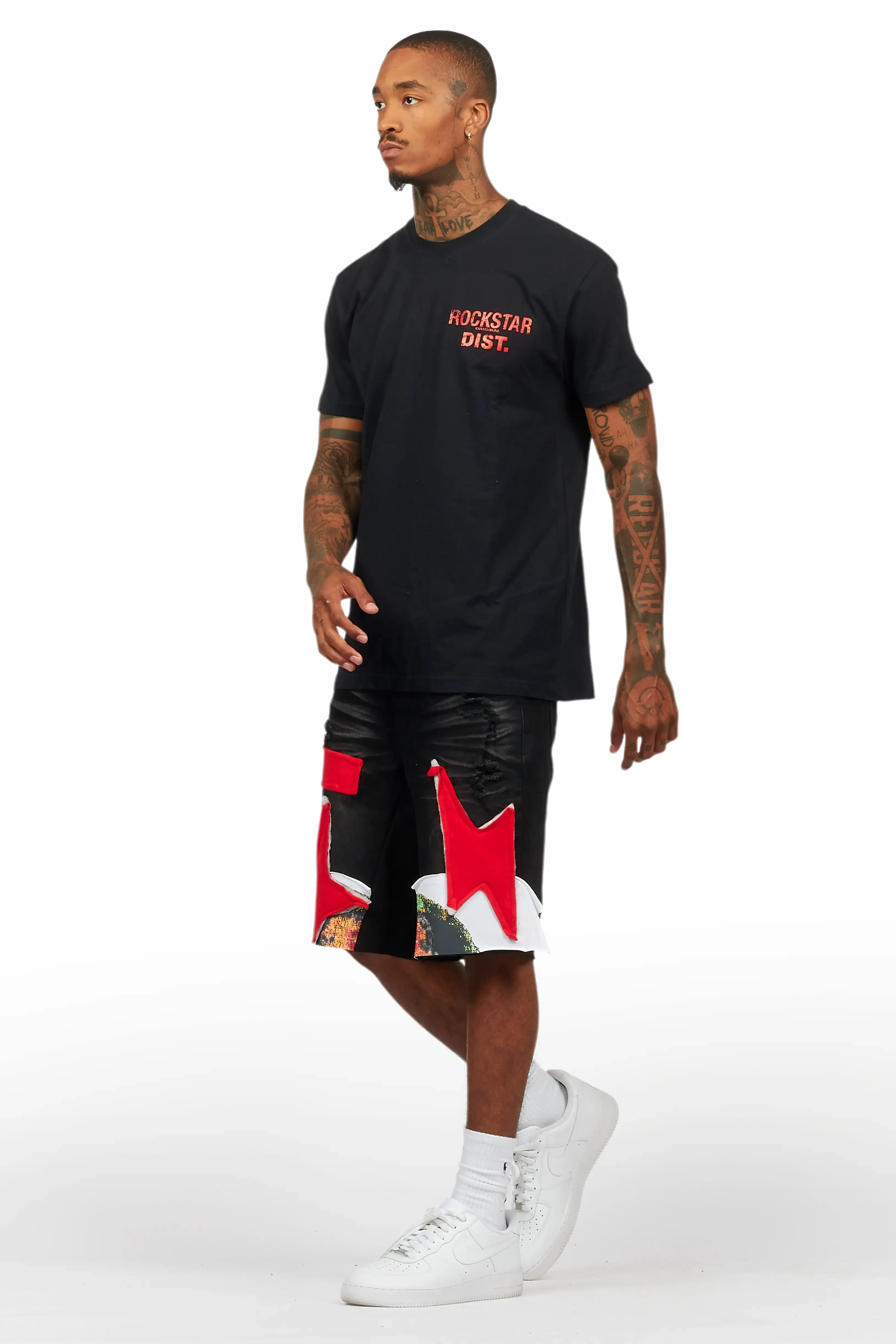 Brett Black T-Shirt/Denim Short Set sold by Rockstar Original product image thumbnail 5