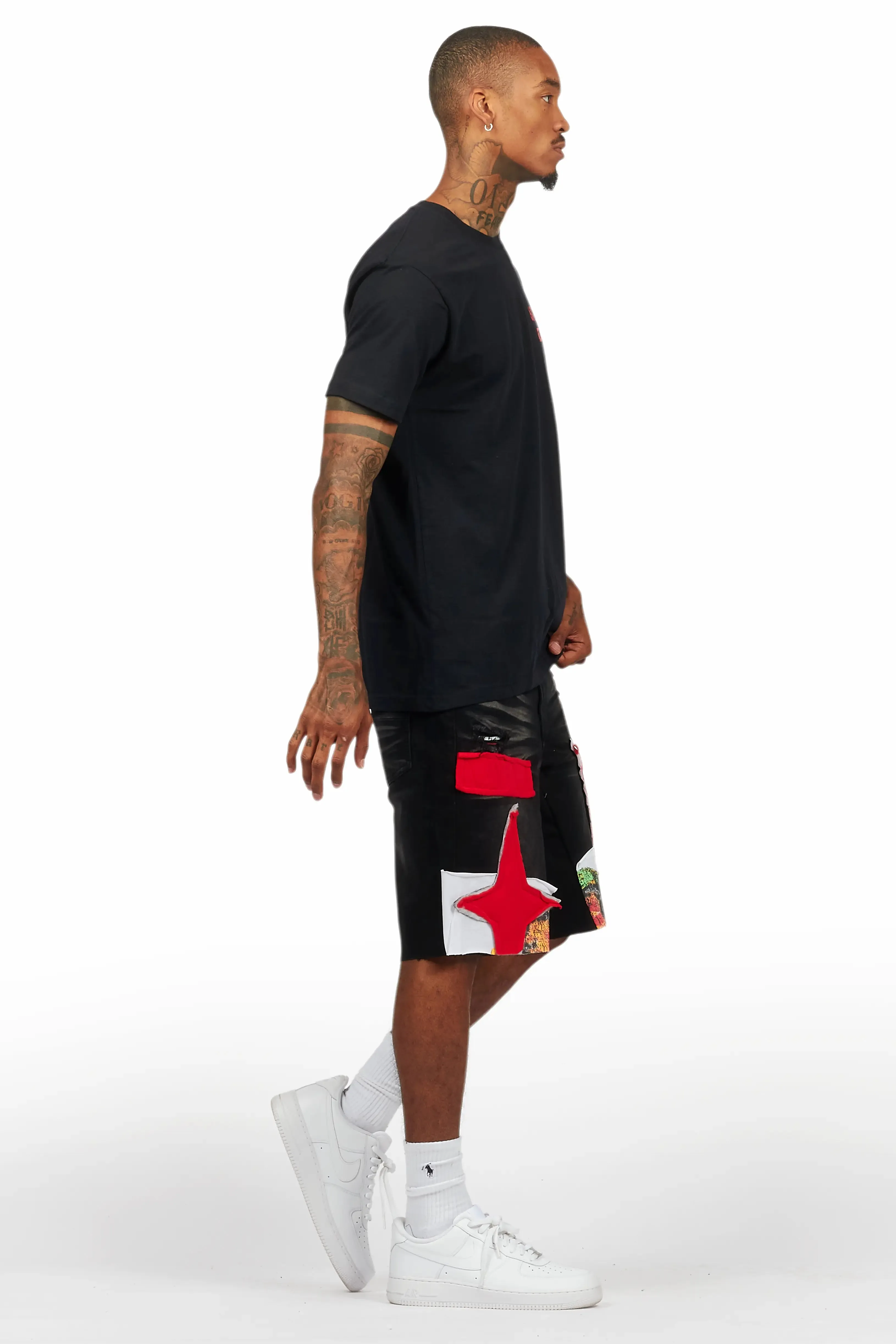 Brett Black T-Shirt/Denim Short Set sold by Rockstar Original product image thumbnail 3