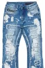 Boys Laban Light Blue Bleach Slim Stacked Flare Jean sold by Rockstar Original