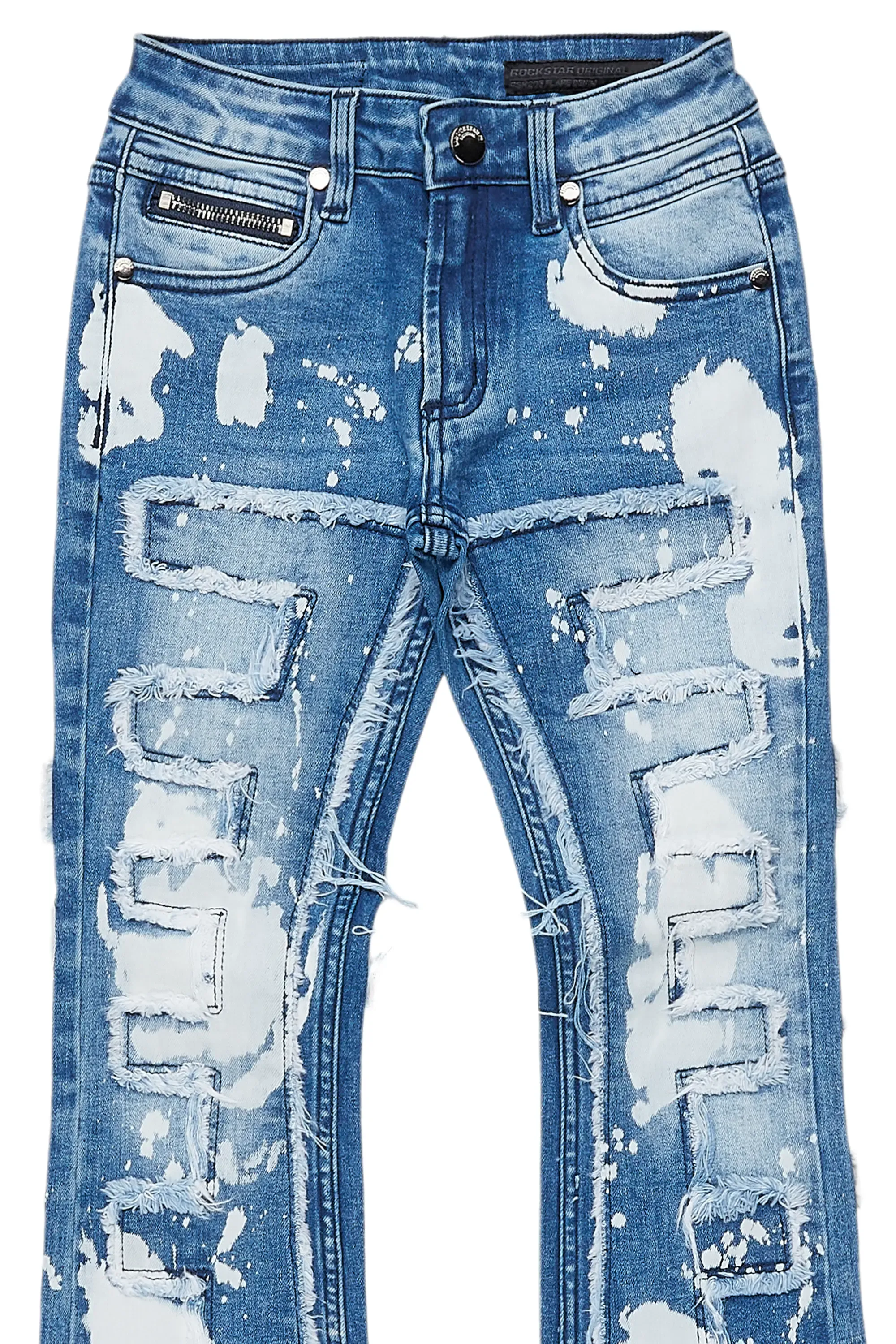 Boys Laban Light Blue Bleach Slim Stacked Flare Jean sold by Rockstar Original product image thumbnail 2