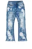 Boys Laban Light Blue Bleach Slim Stacked Flare Jean sold by Rockstar Original