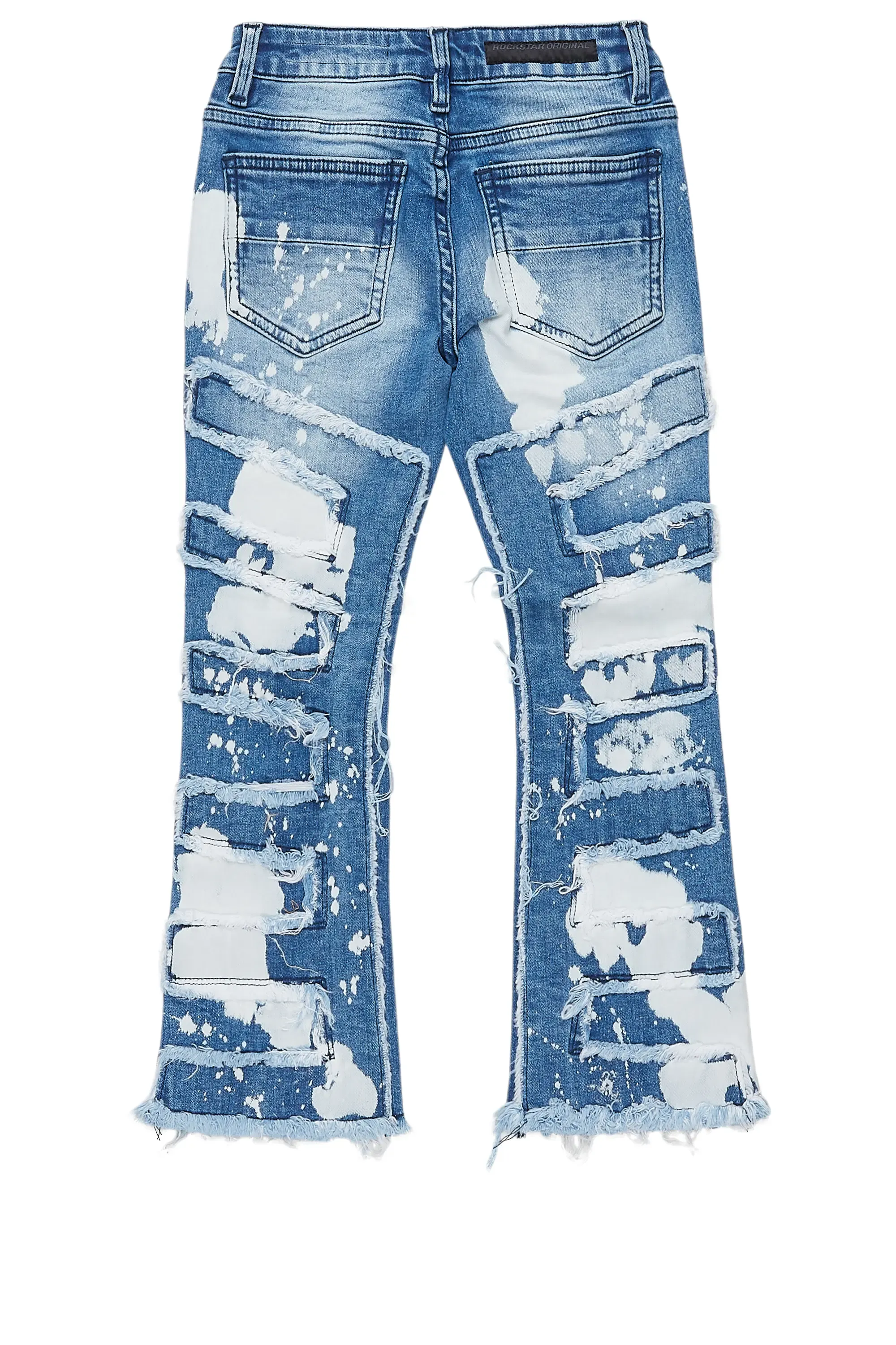 Boys Laban Light Blue Bleach Slim Stacked Flare Jean sold by Rockstar Original product image thumbnail 3