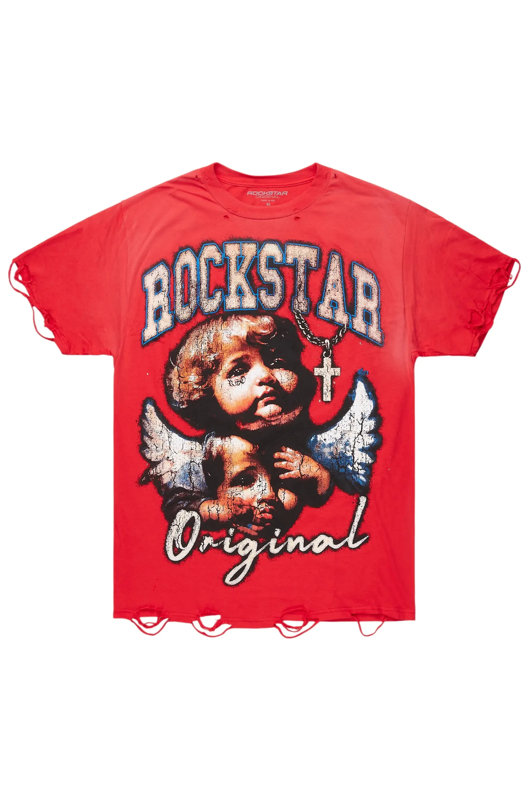 Deiter Red Oversized Graphic T-Shirt sold by Rockstar Original