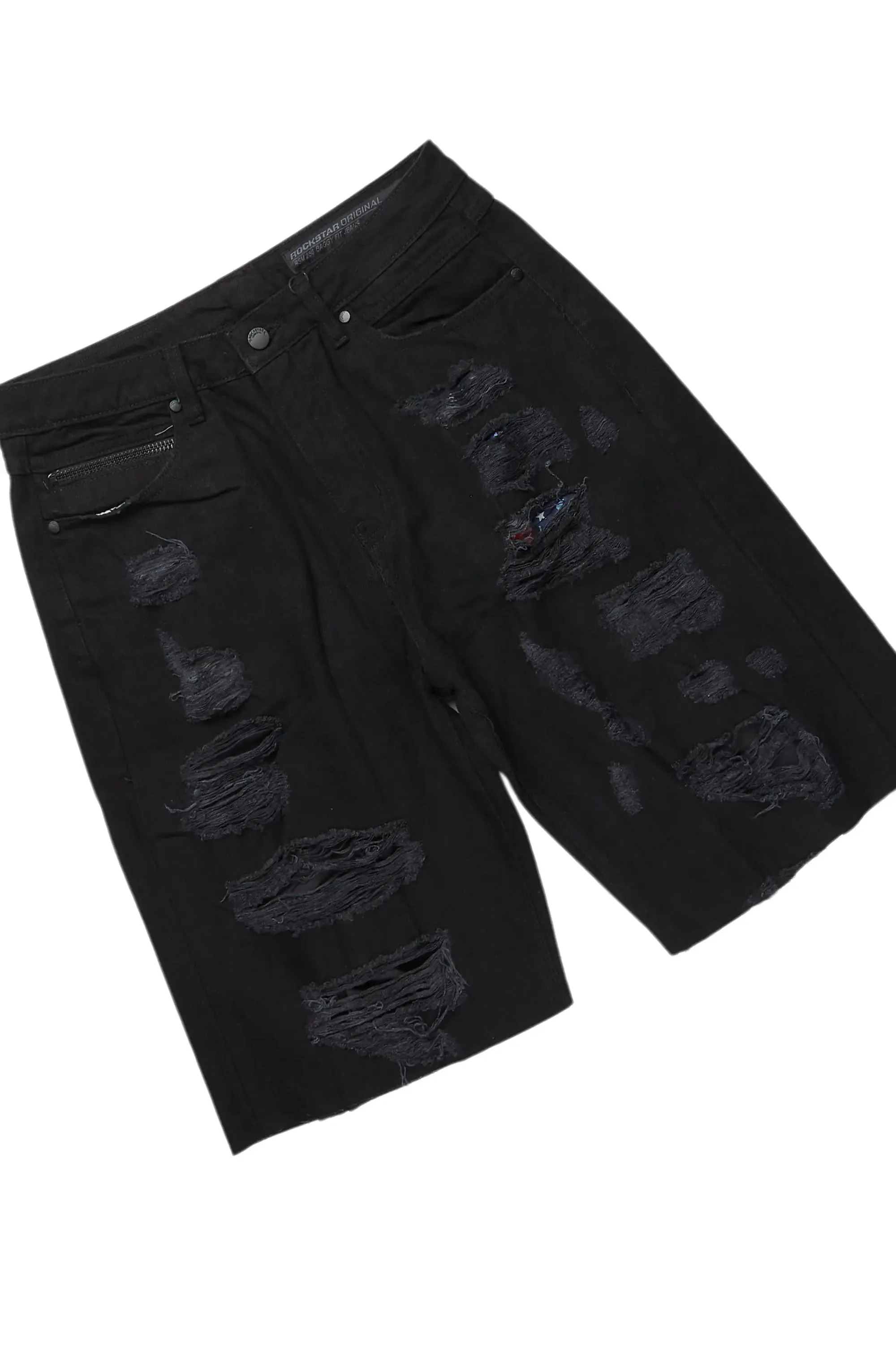 Beno Black T-Shirt/Denim Short Set sold by Rockstar Original product image thumbnail 3