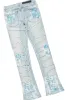 Saxon White/Blue T-Shirt/Stacked Flare Jean Set sold by Rockstar Original
