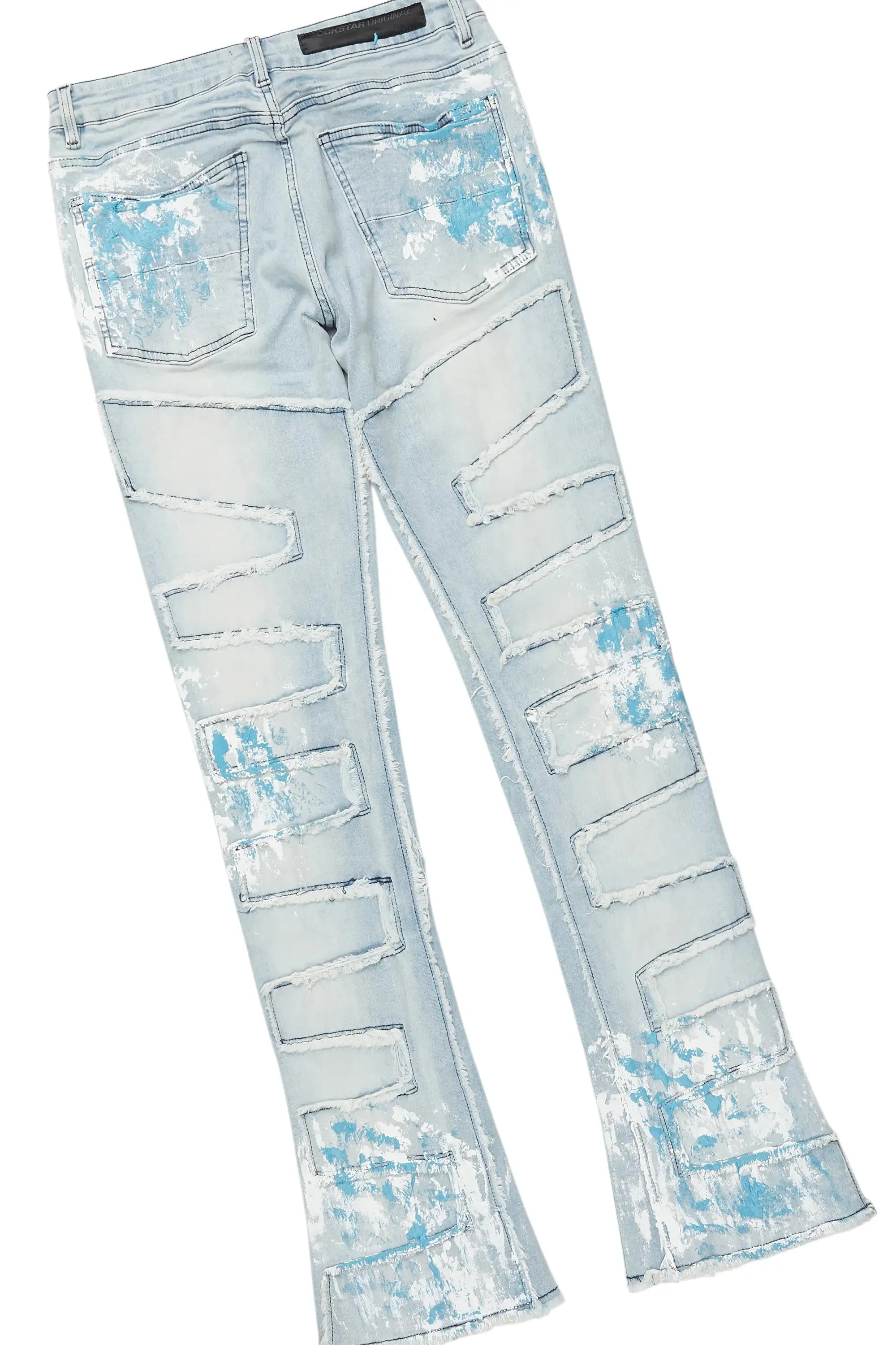 Saxon White/Blue T-Shirt/Stacked Flare Jean Set sold by Rockstar Original product image thumbnail 4