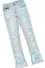 Saxon White/Blue T-Shirt/Stacked Flare Jean Set sold by Rockstar Original