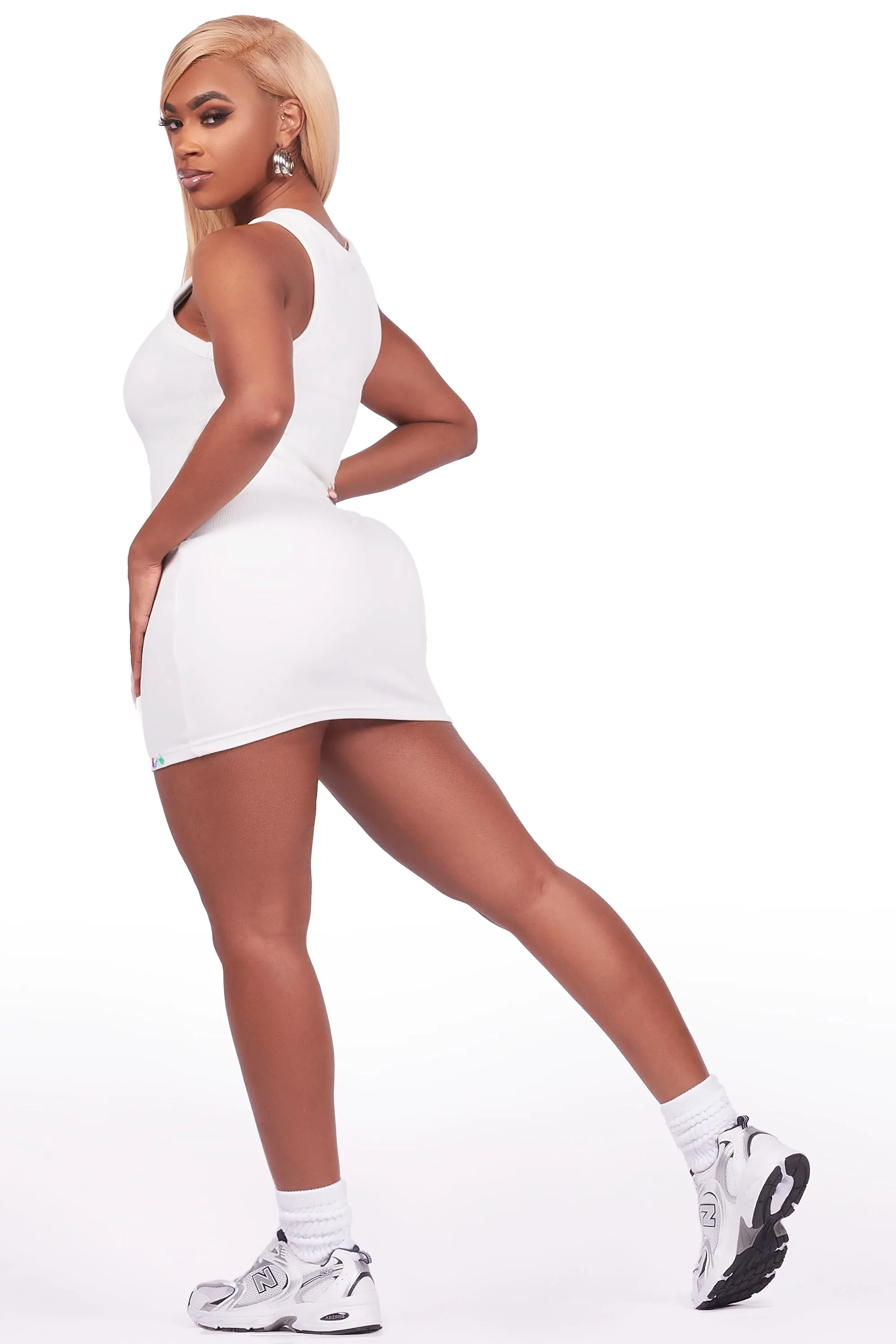 Candica White Mini Dress sold by Rockstar Original product image thumbnail 3