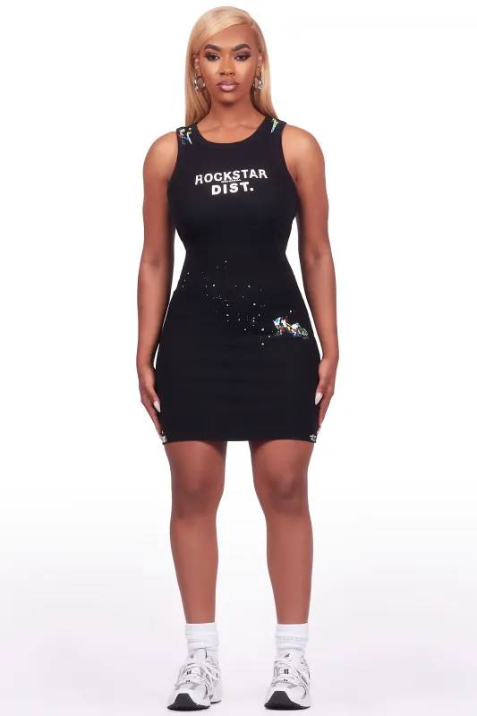 Candica Black Mini Dress sold by Rockstar Original