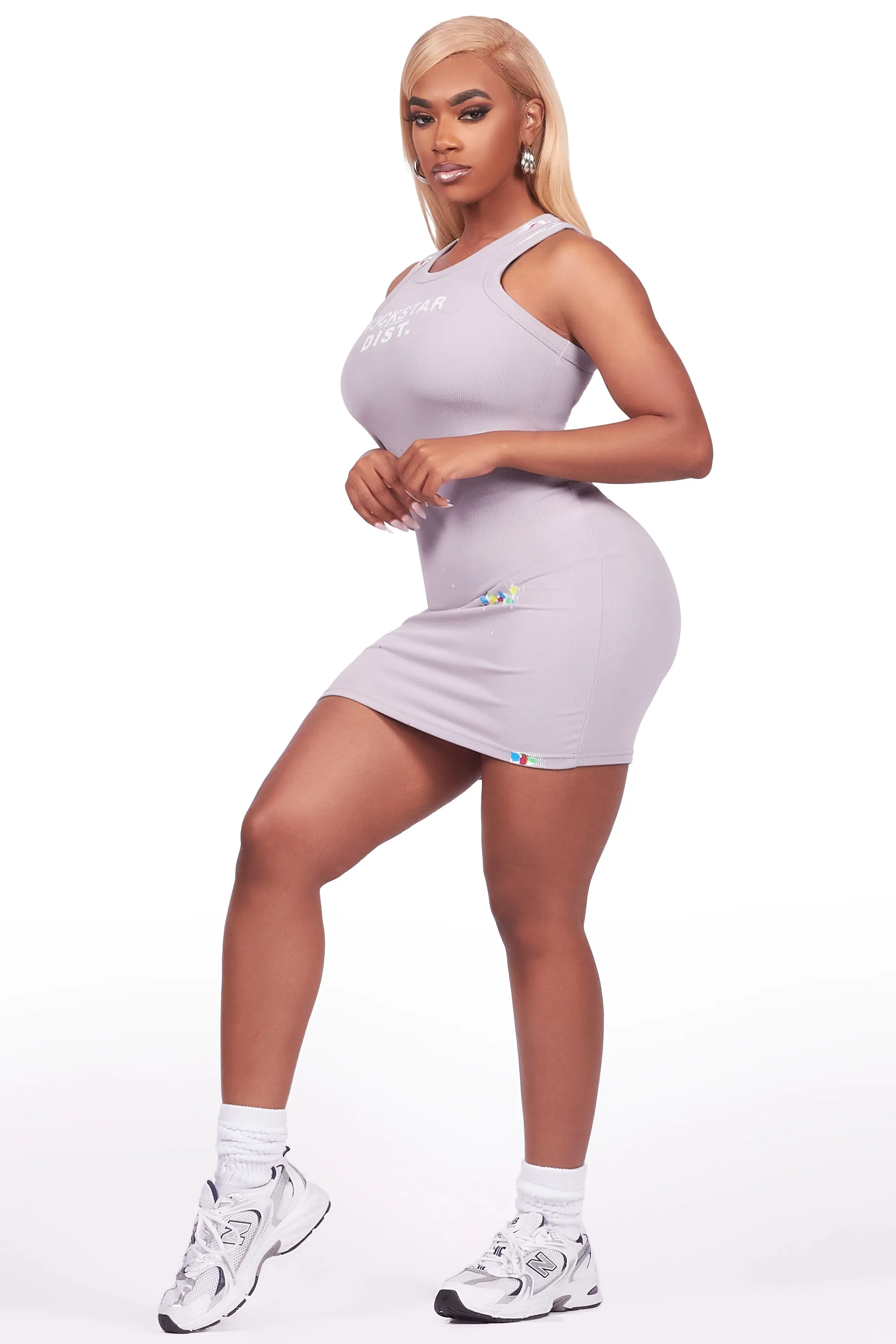 Candica Grey Mini Dress sold by Rockstar Original product image thumbnail 5