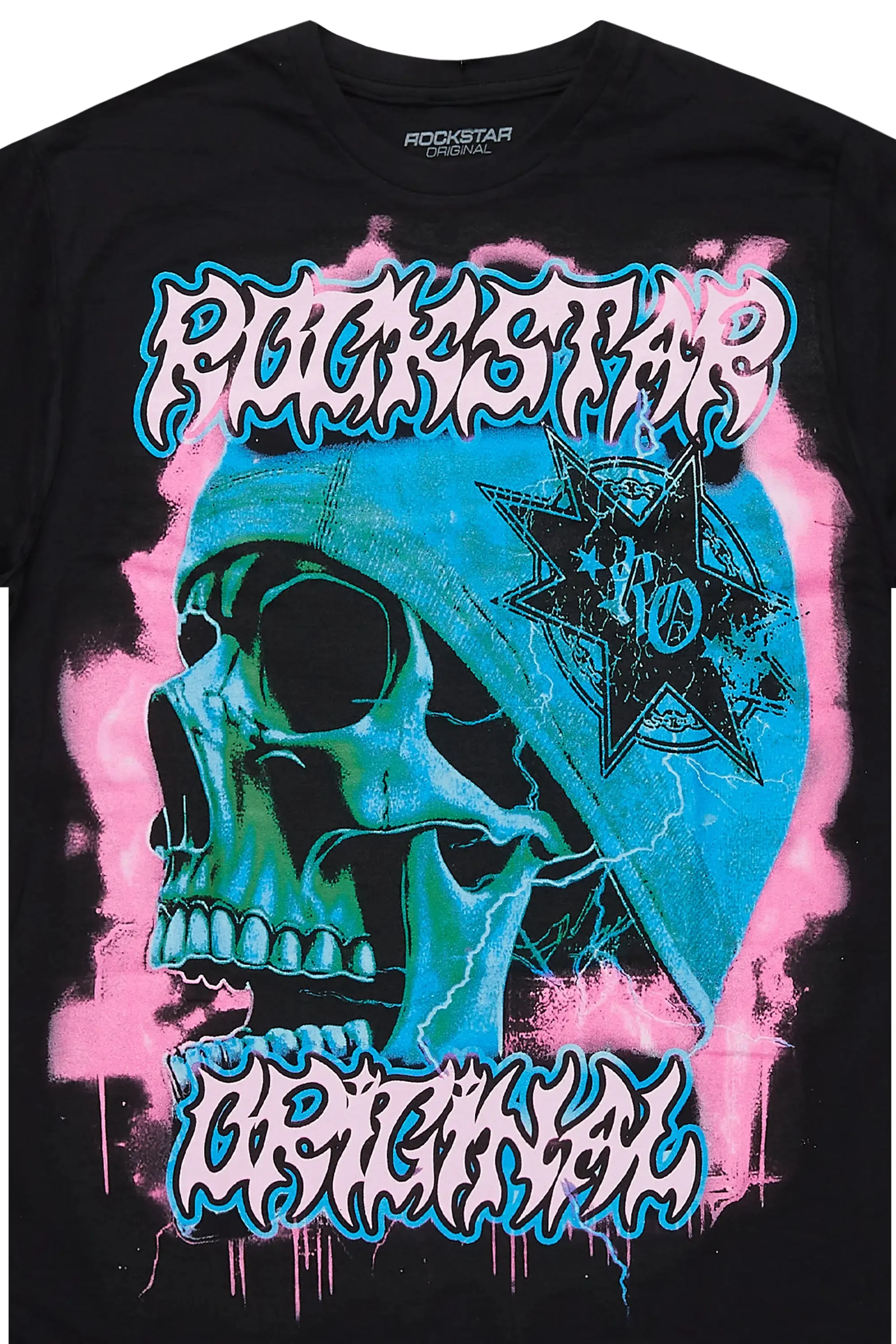 Omari Black Graphic T-Shirt sold by Rockstar Original product image thumbnail 2