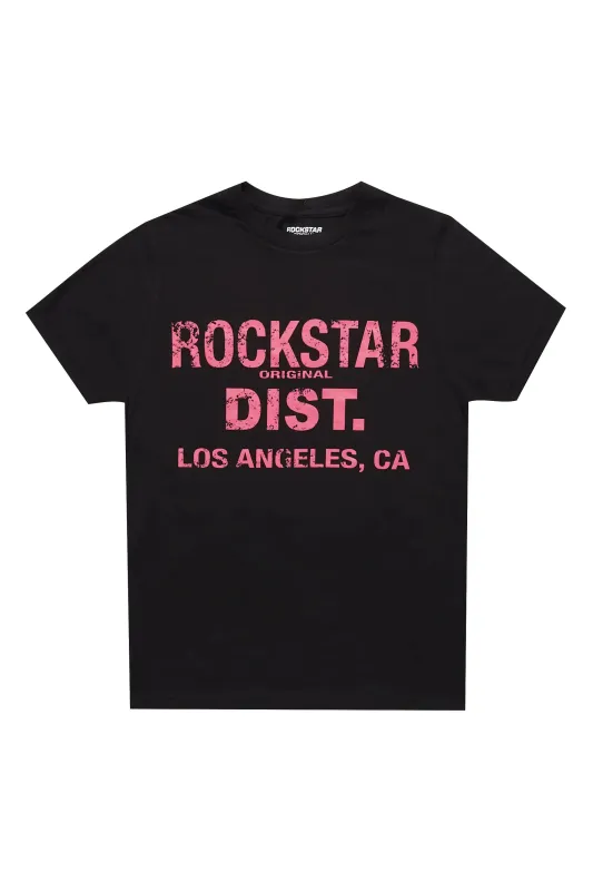 Girls Janny Black/Pink Graphic T-Shirt sold by Rockstar Original