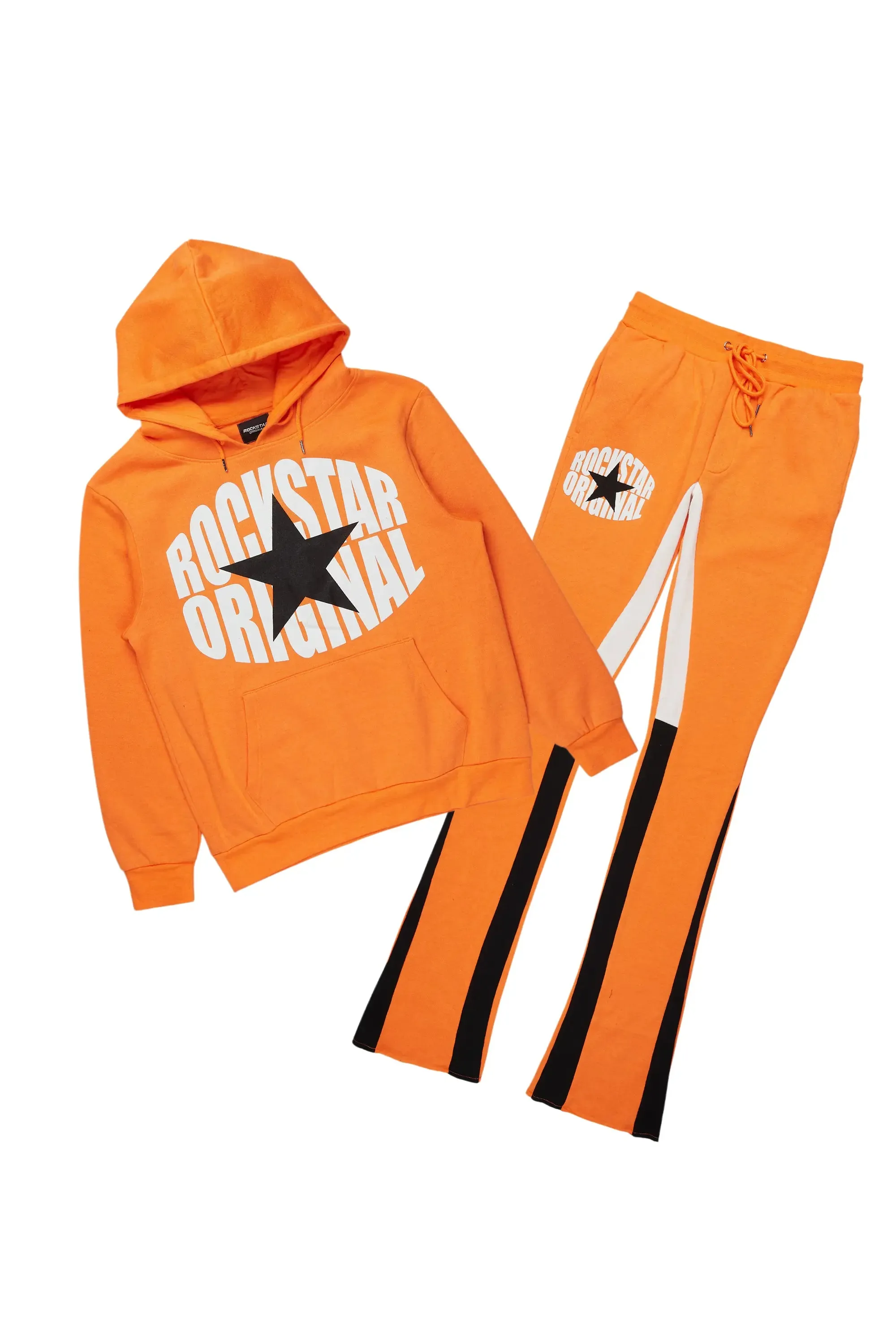 States Orange Hoodie Stacked Flare Track Set sold by Rockstar Original