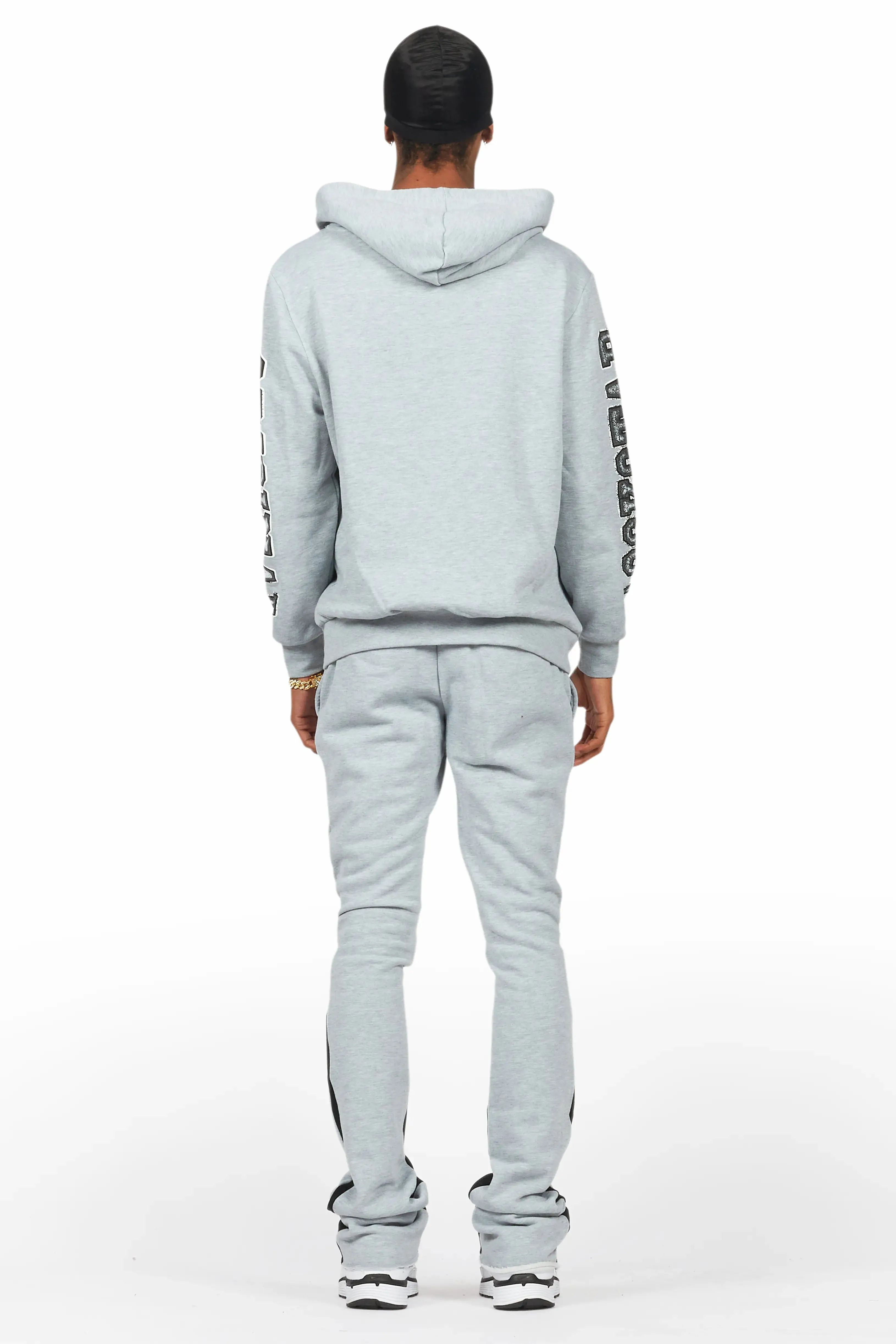 Fields Grey/White Stacked Flare Hoodie Track Set sold by Rockstar Original product image thumbnail 4