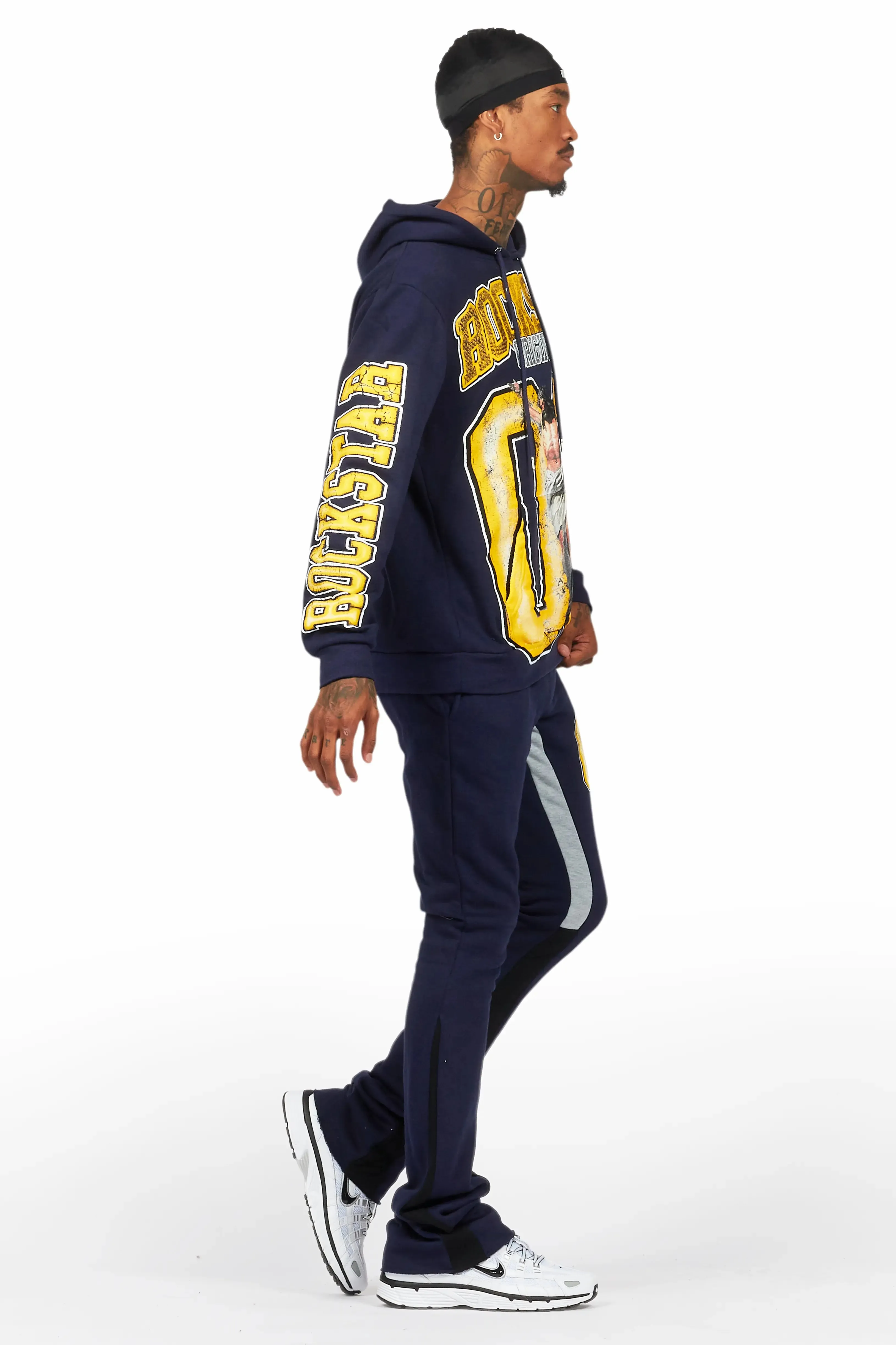 Fields Navy Stacked Flare Hoodie Track Set sold by Rockstar Original product image thumbnail 3
