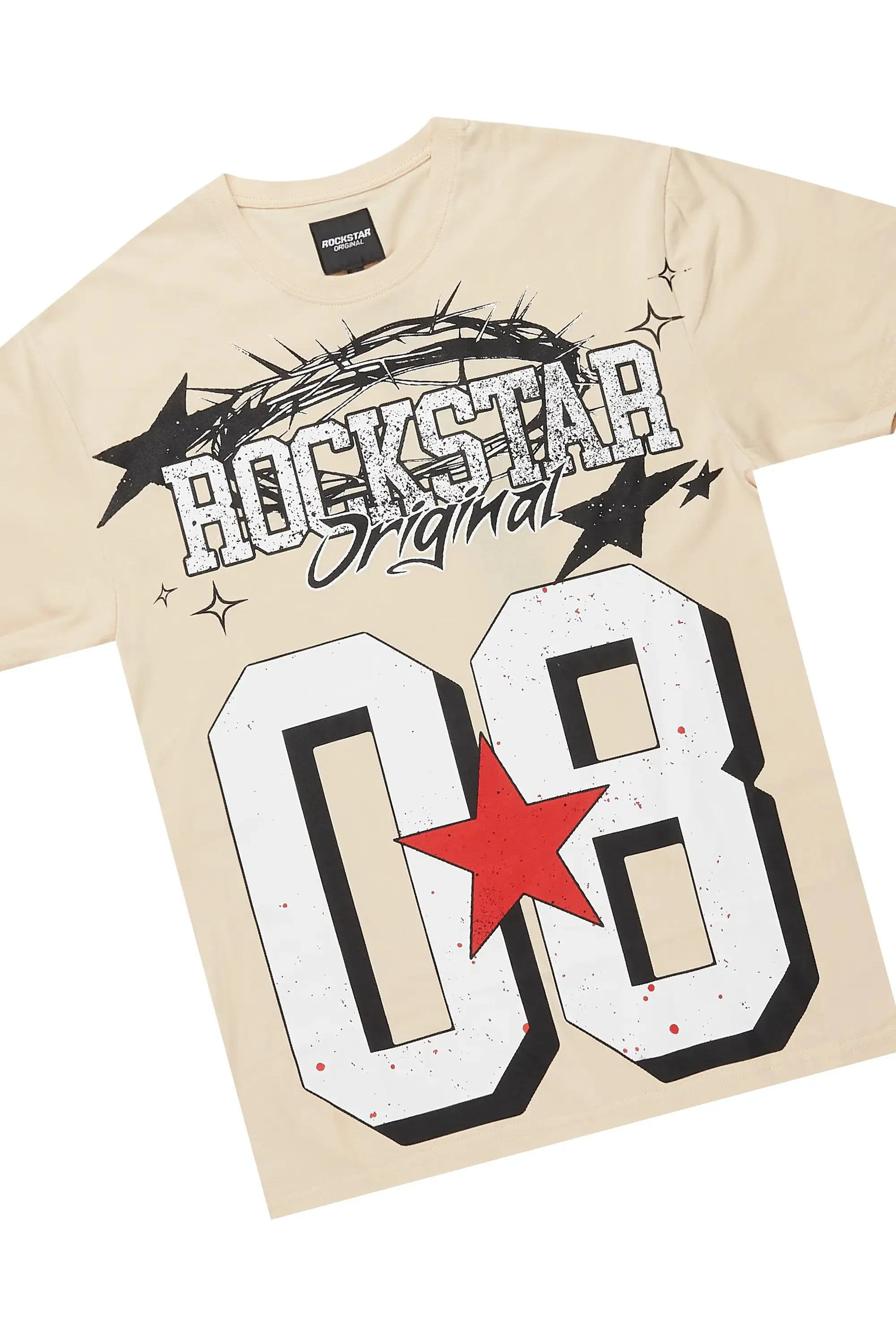 Allstar Beige/White T-Shirt Short Set sold by Rockstar Original product image thumbnail 2